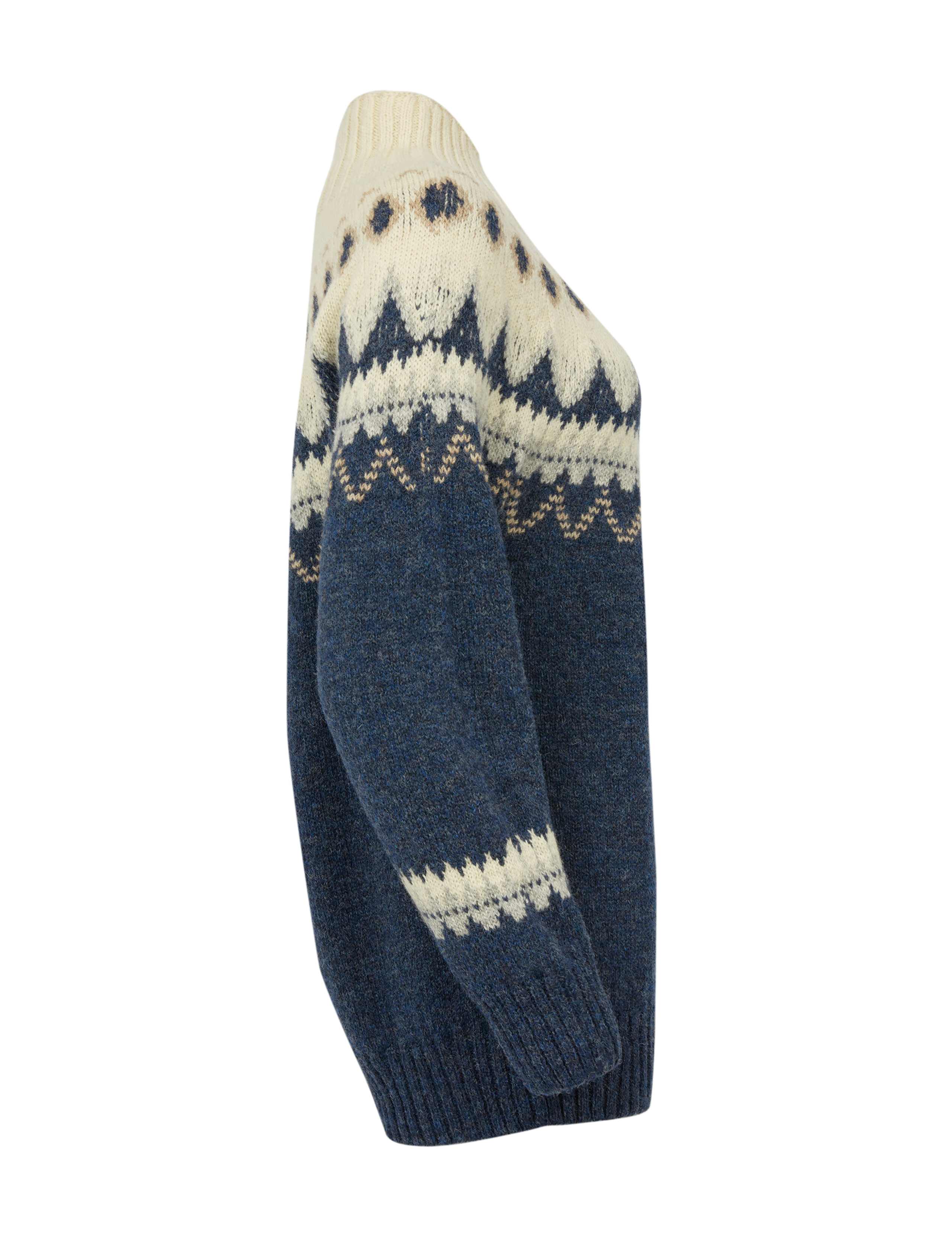 Pure Wool Fair Isle Funnel Neck Jumper 4 of 7