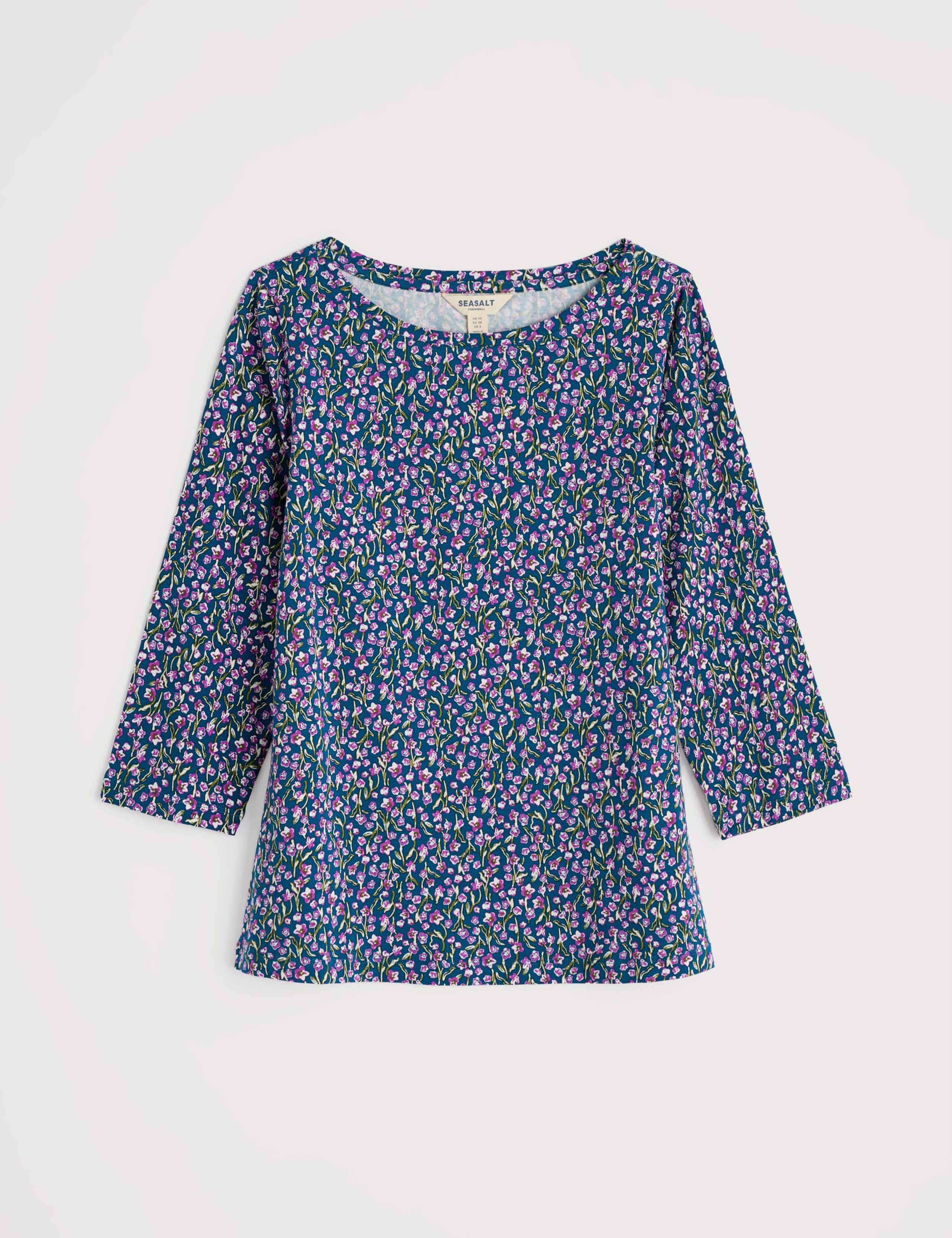 Cotton Rich Ditsy Floral Slim Top 2 of 5