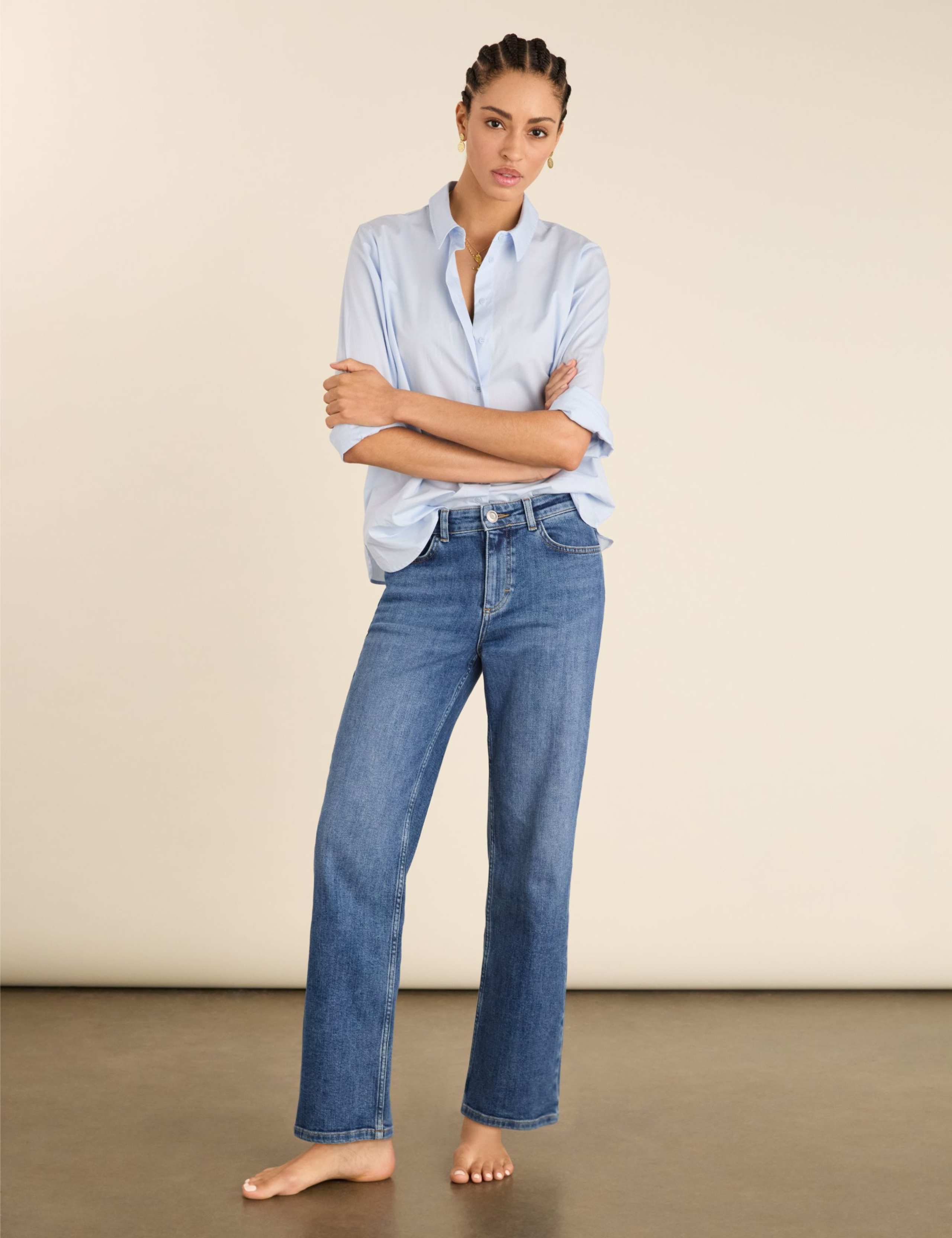 High Waisted Straight Leg Jeans 1 of 5