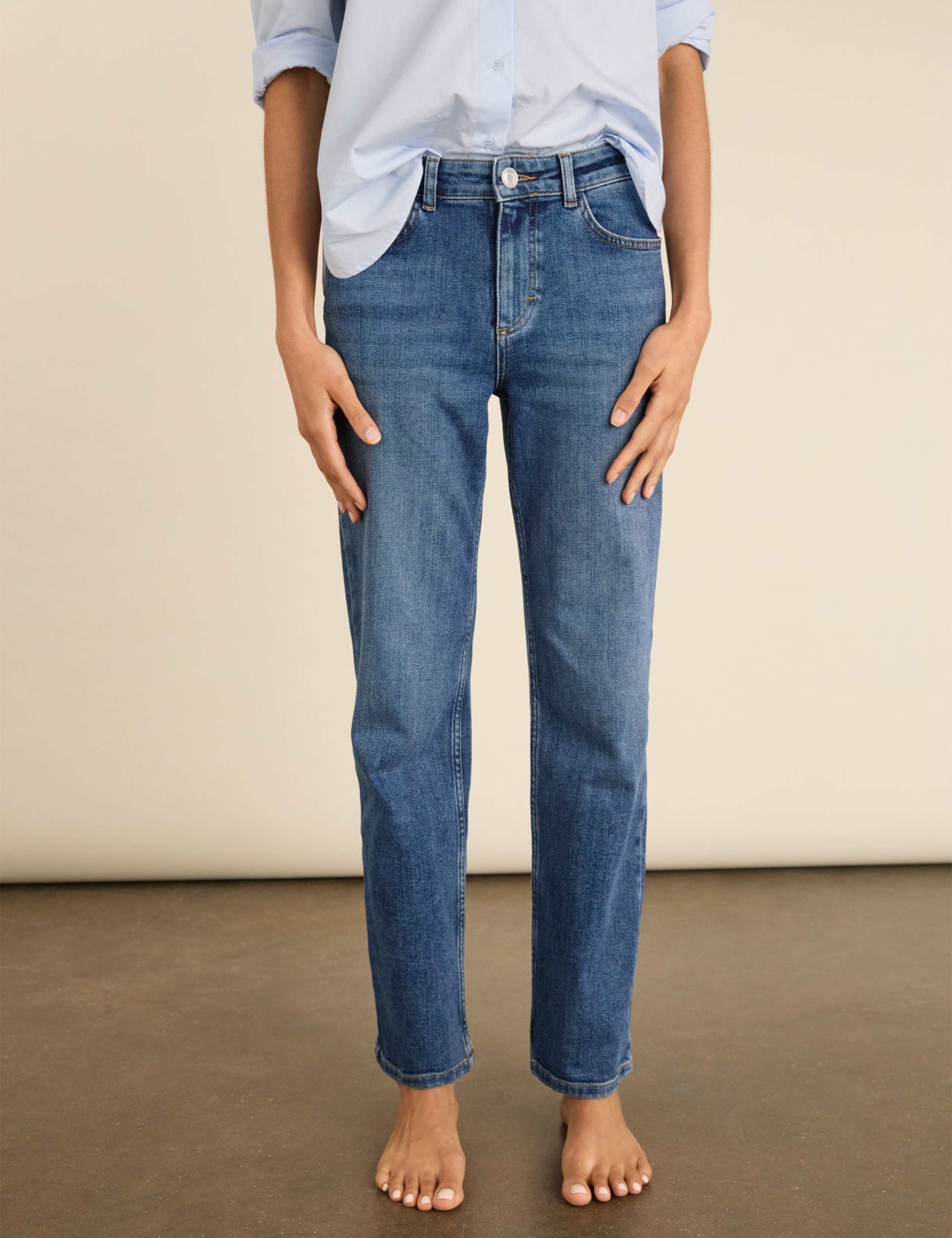 High Waisted Straight Leg Jeans 4 of 5