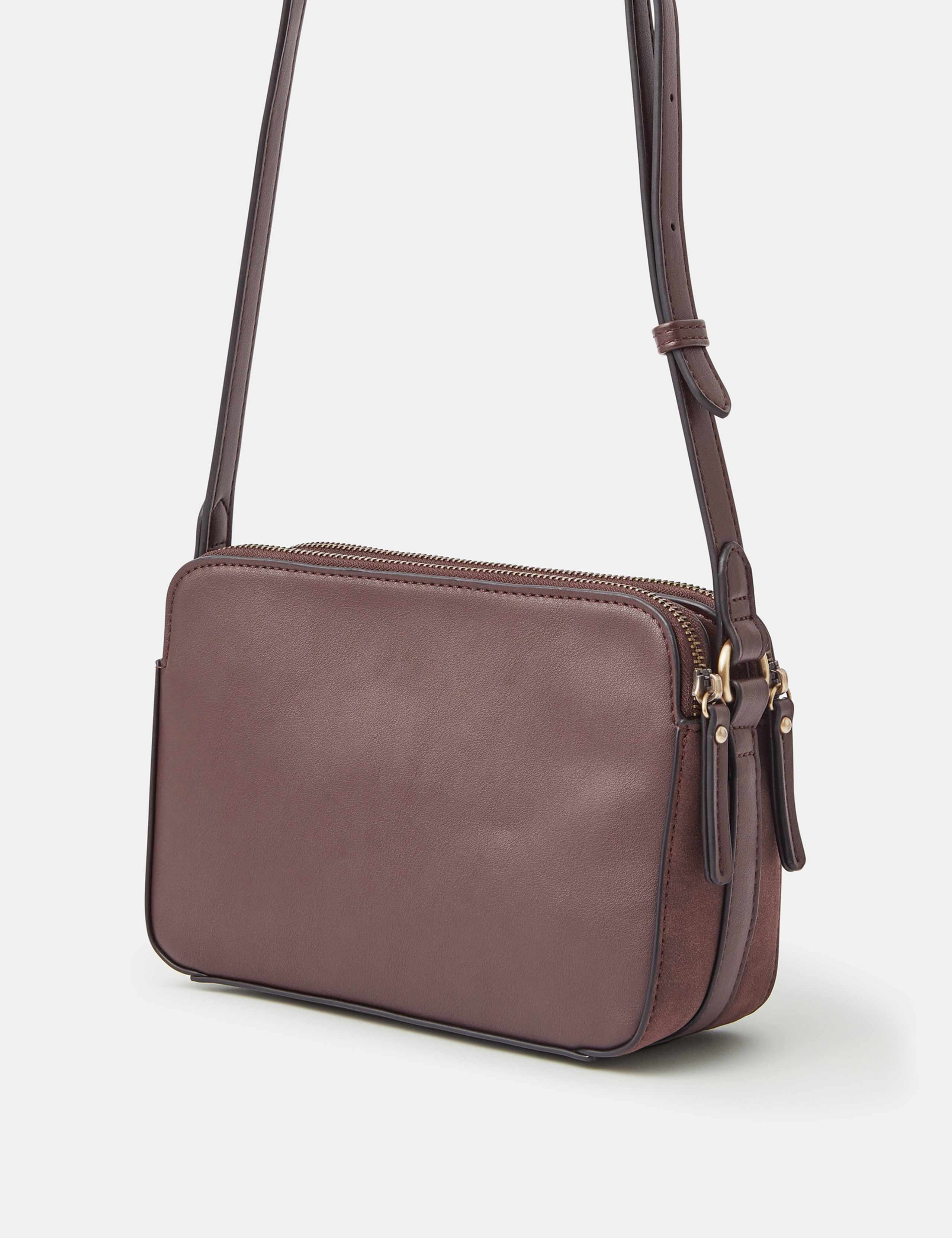 Faux Suede Cross Body Bag 2 of 4