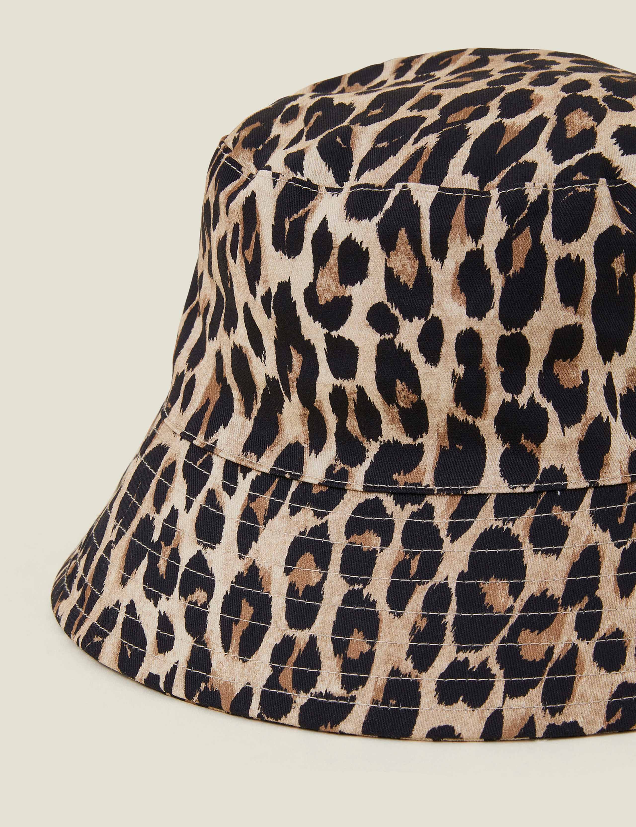 Pure Cotton Animal Print Bucket Hat 2 of 2