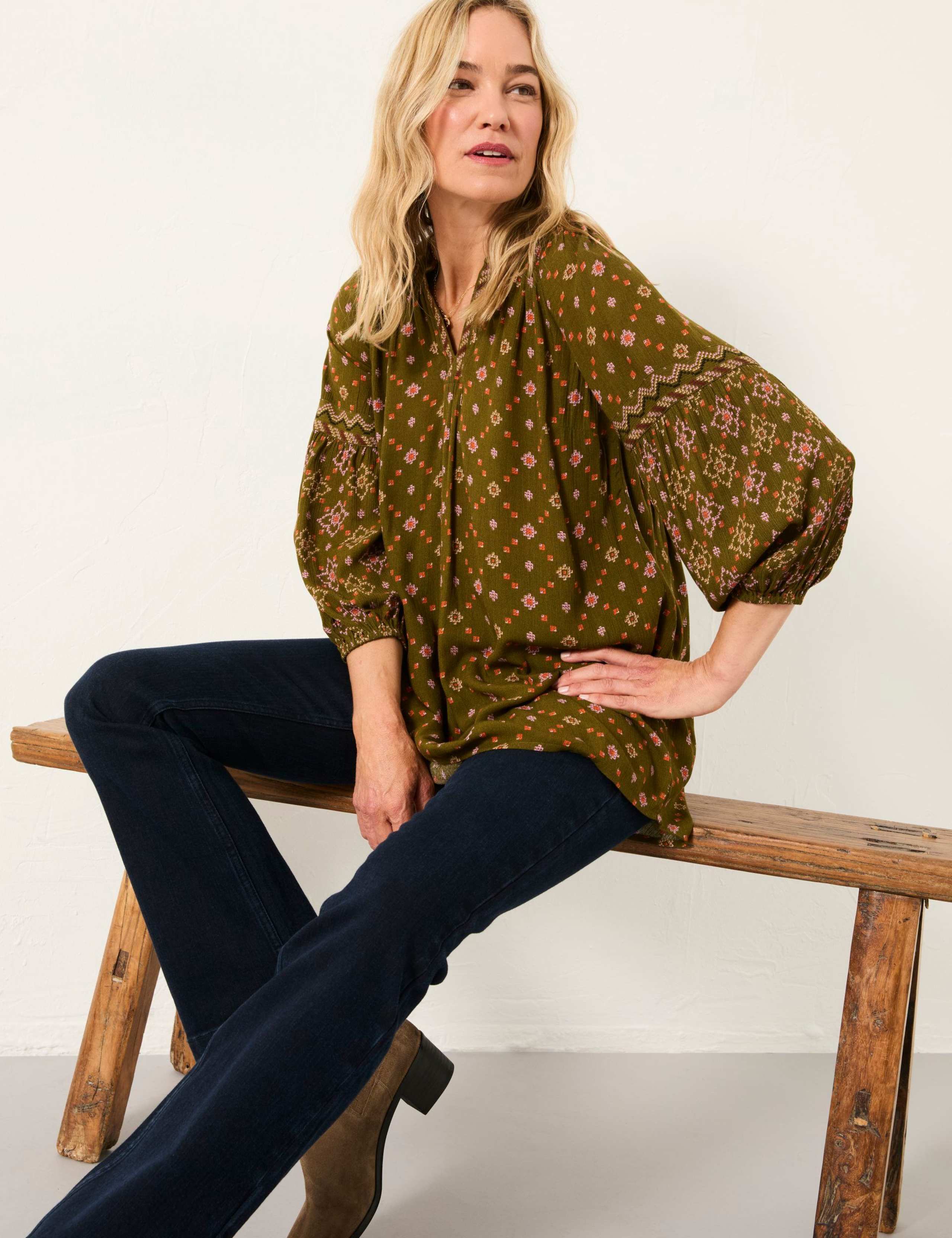 Printed V-Neck Tunic 3 of 5