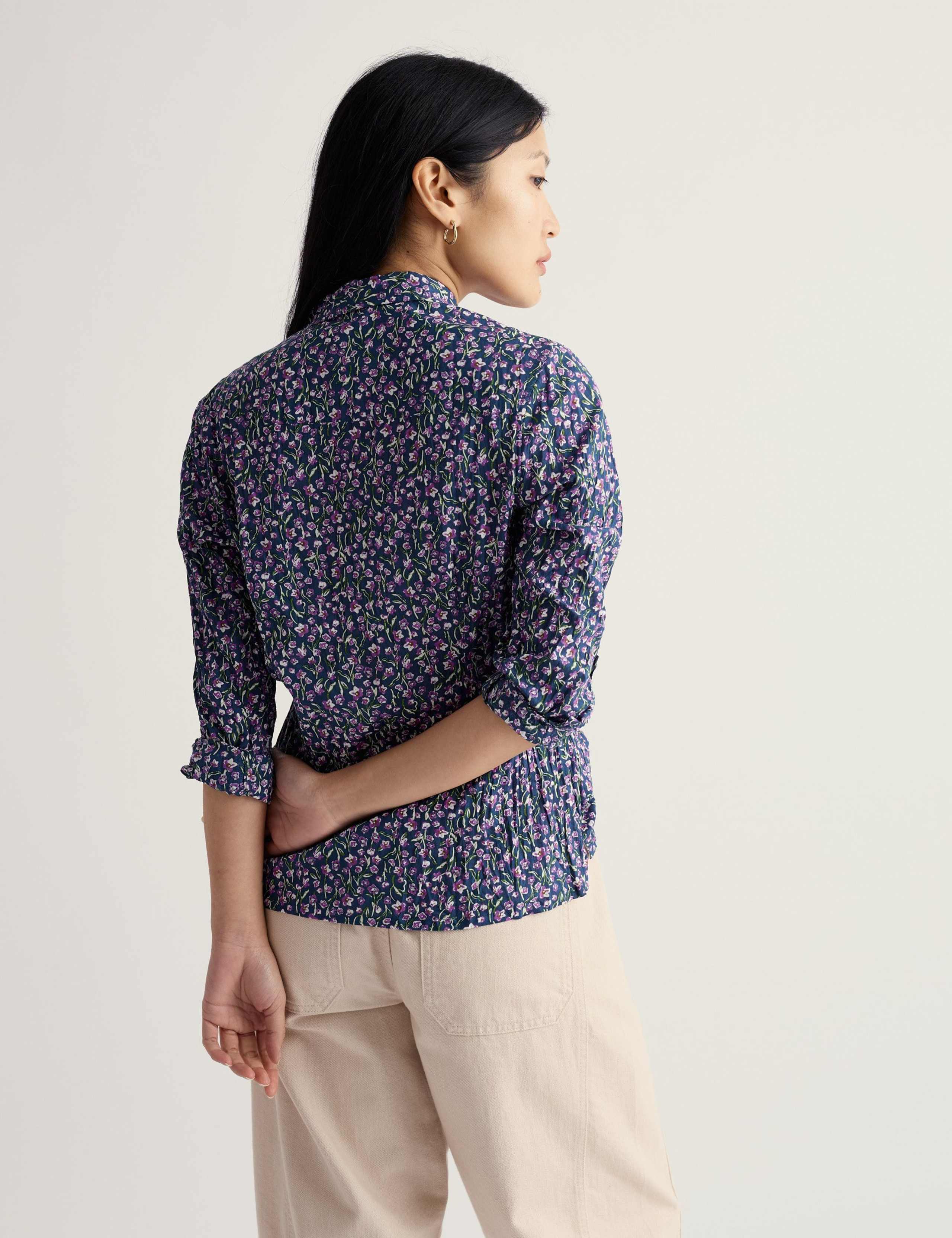 Pure Cotton Floral Collared Shirt 4 of 6