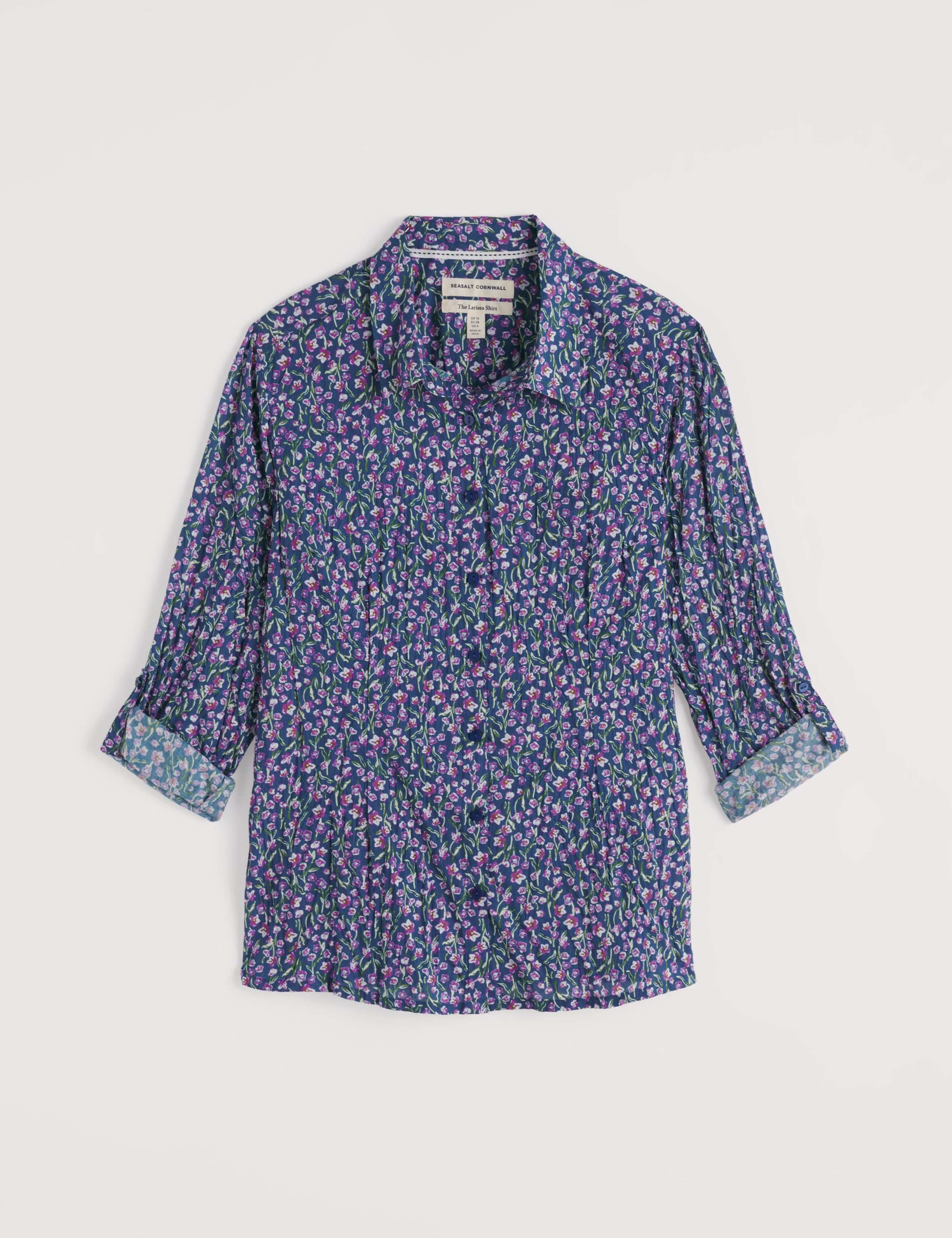 Pure Cotton Floral Collared Shirt 2 of 6