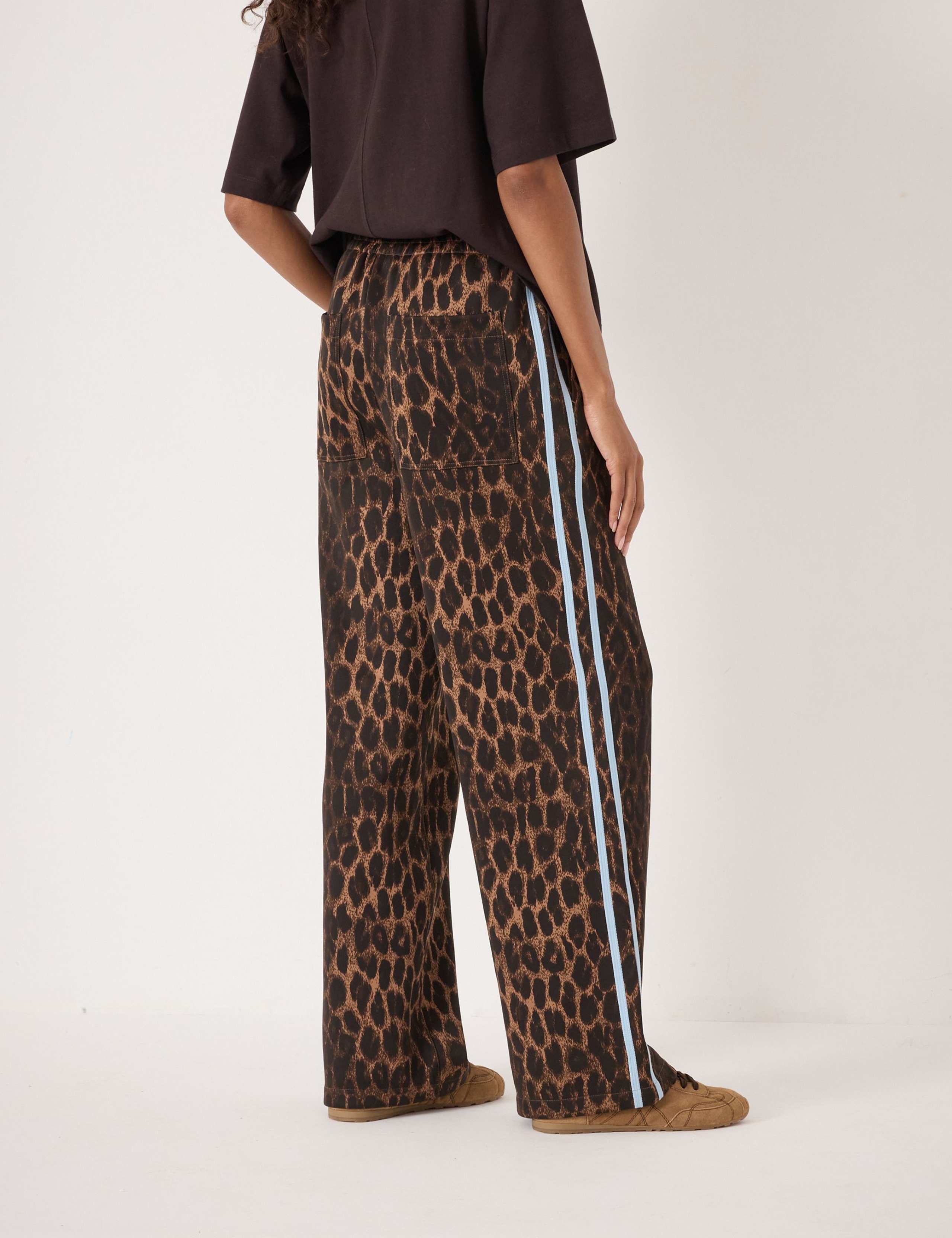 Cotton Blend Animal Print Side Stripe Joggers 5 of 5