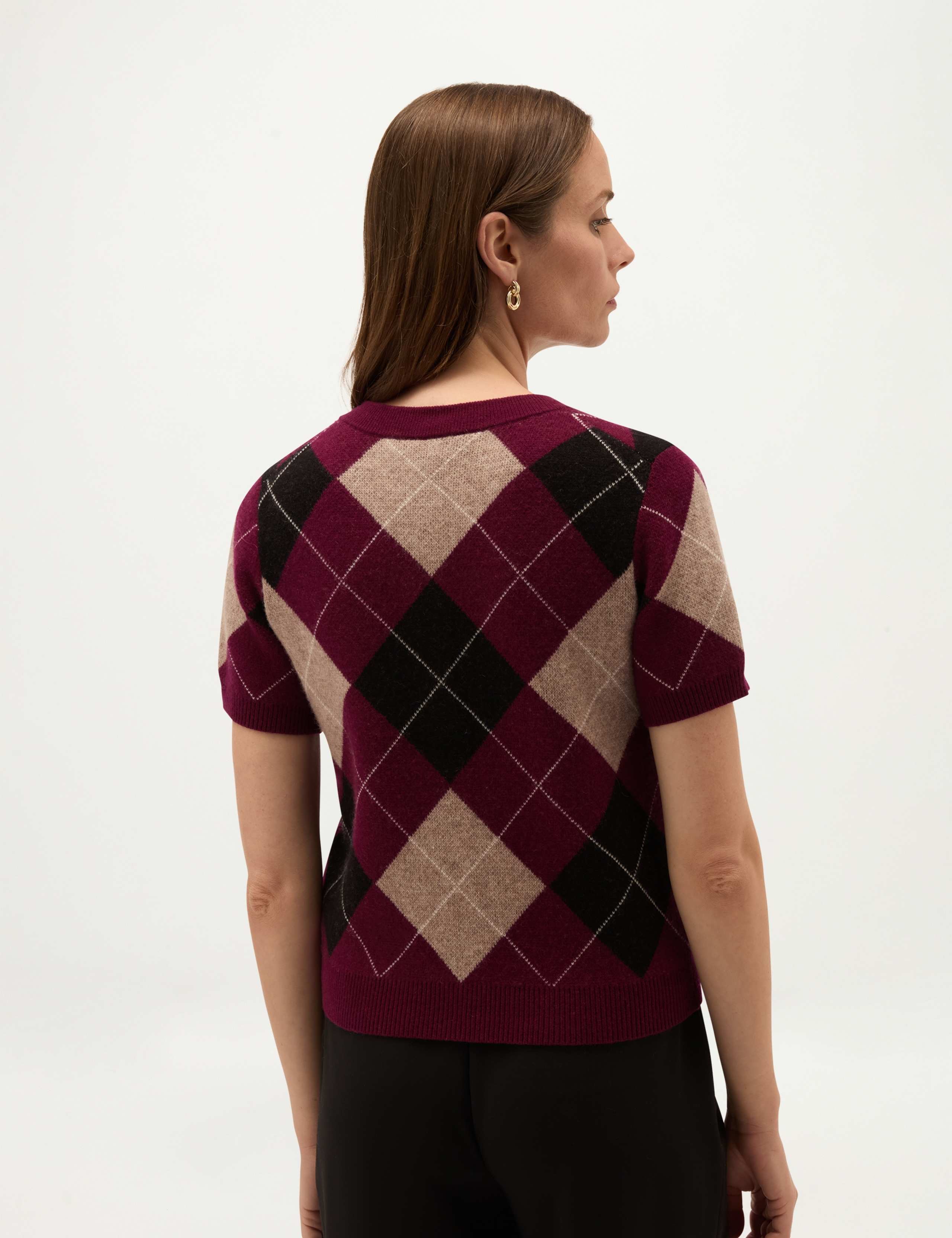 Wool Blend Argyle Cadigan 3 of 6