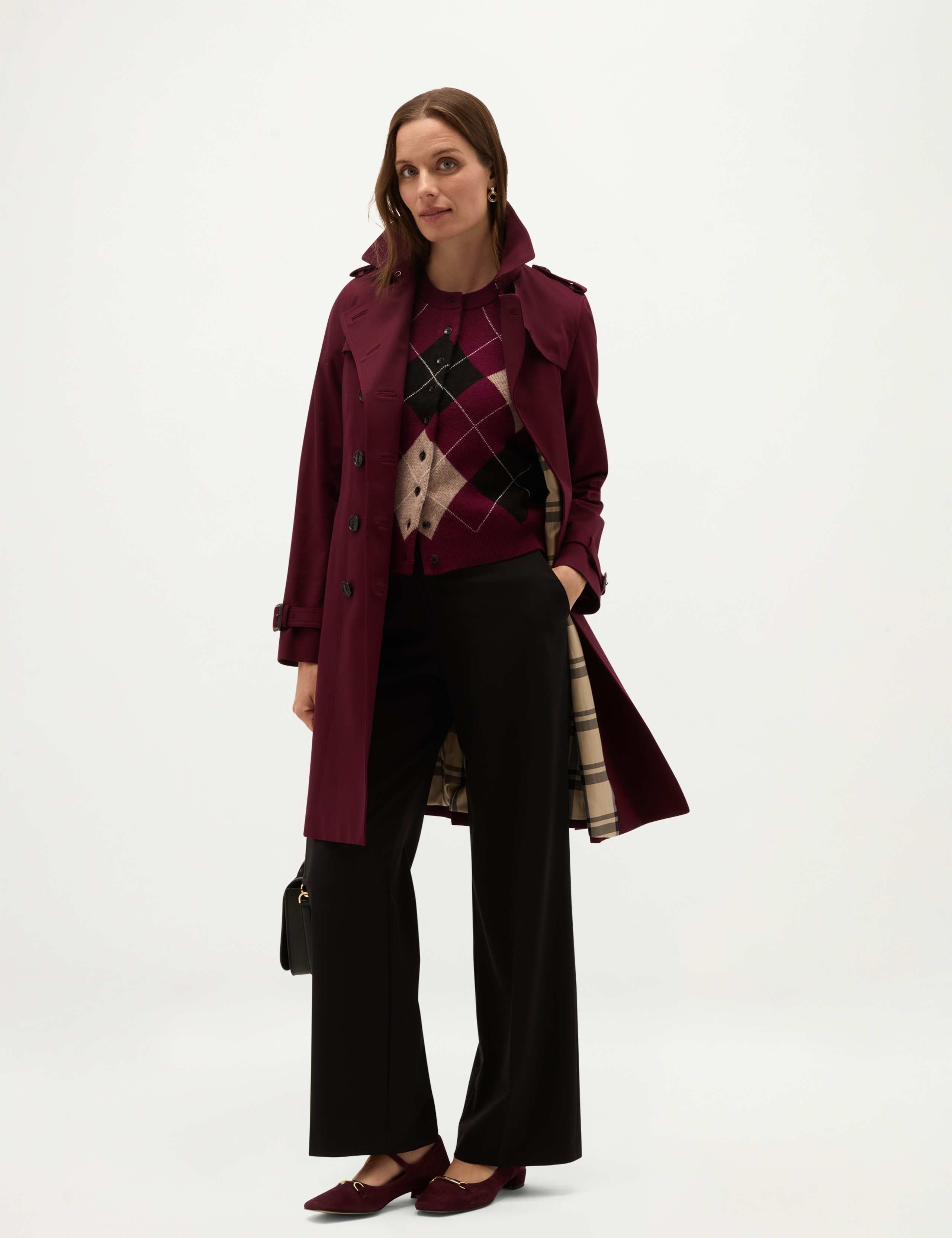 Wool Blend Argyle Cadigan 4 of 6