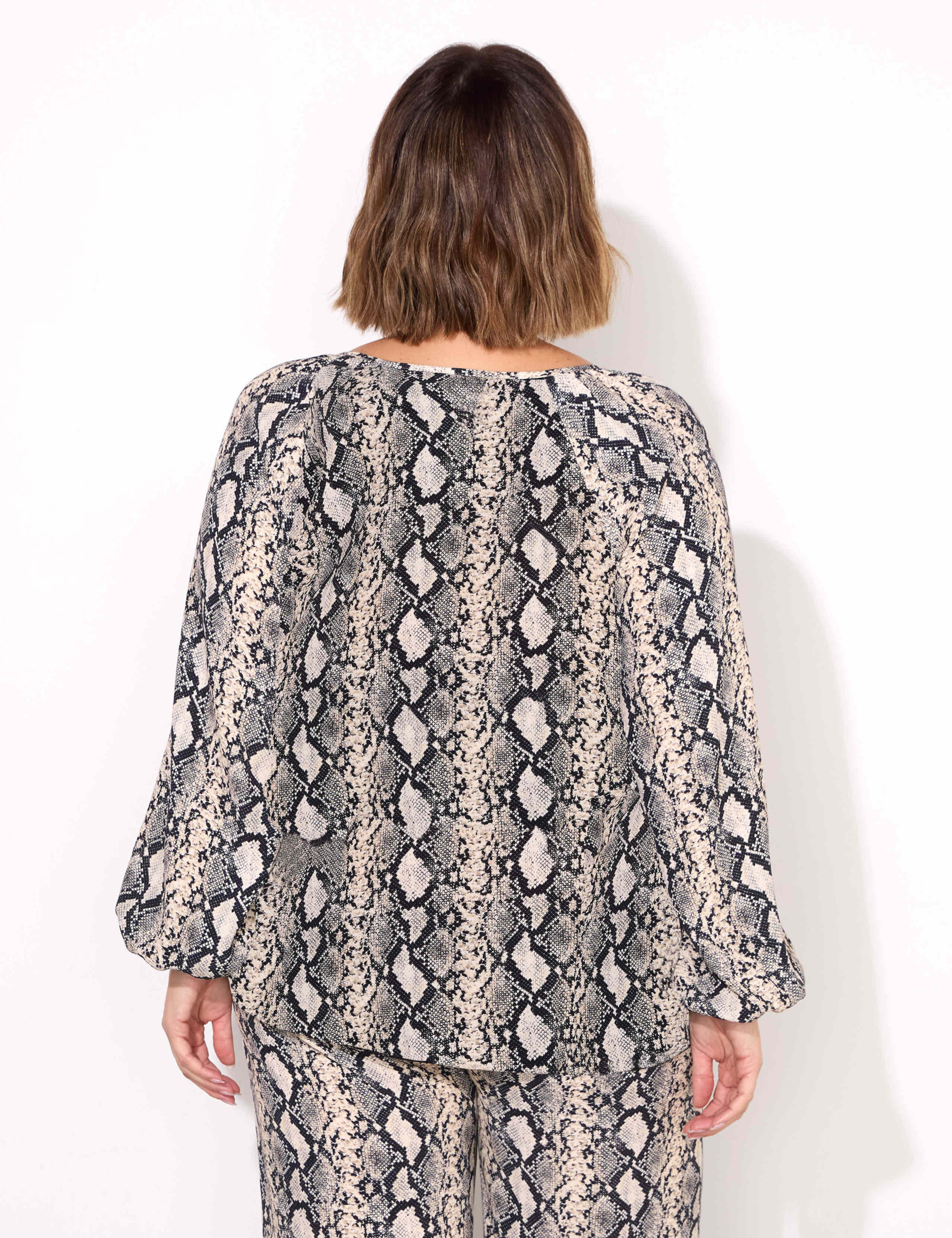 Animal Print V-Neck Button Through Blouse 6 of 6