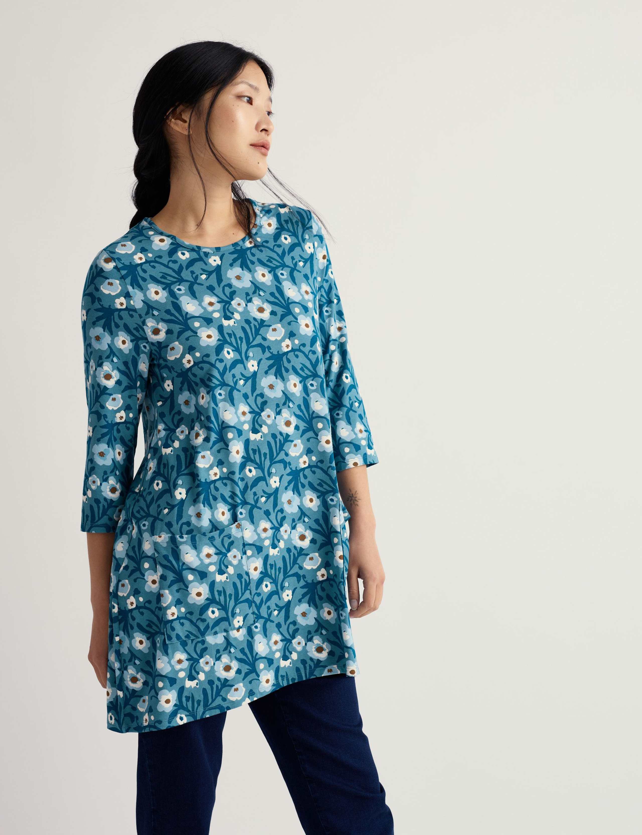 Floral Relaxed Tunic with Cotton 3 of 5