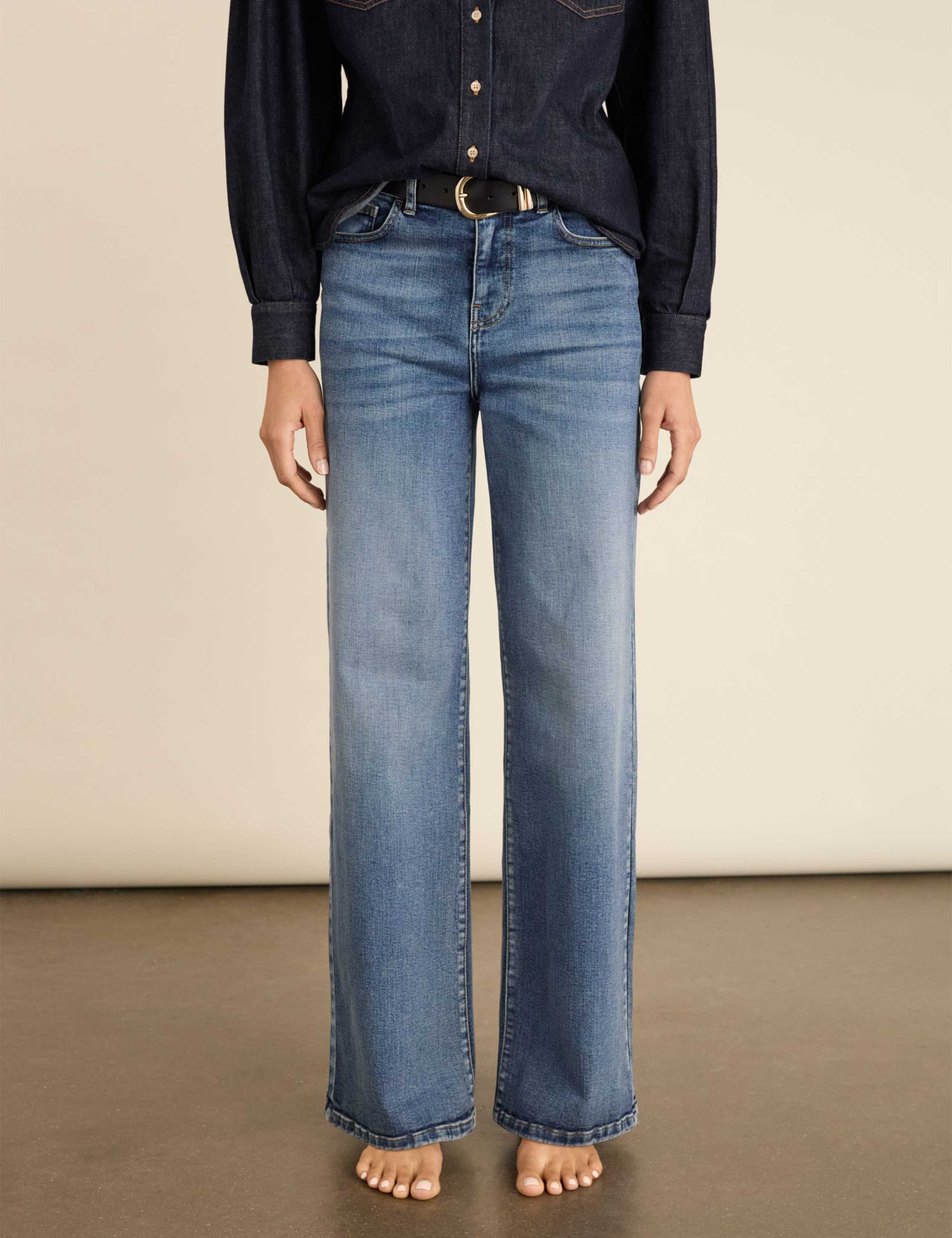 Stretch High Waisted Wide Leg Jeans 2 of 5