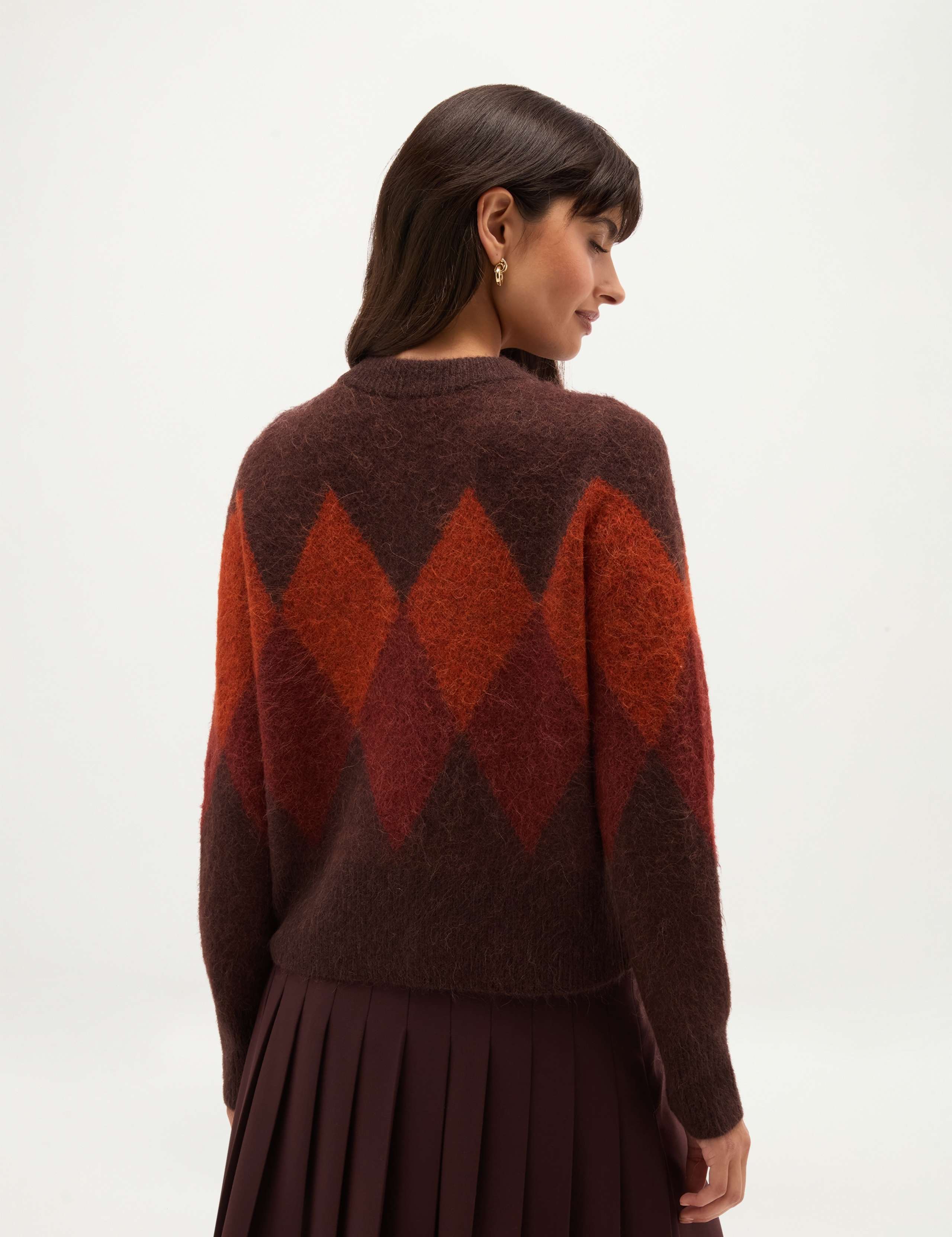 Argyle Cardigan with Alpaca & Wool 2 of 7