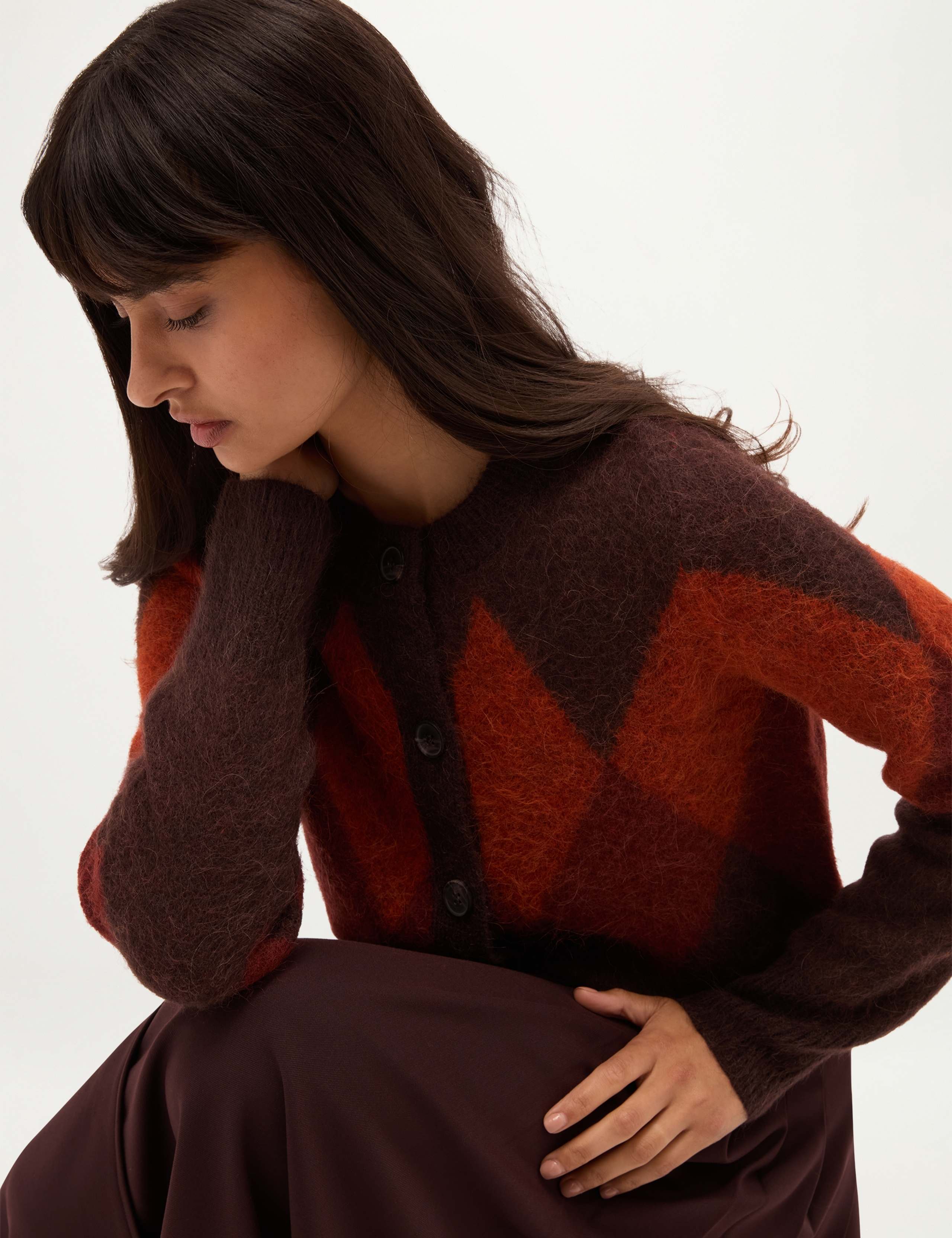 Argyle Cardigan with Alpaca & Wool 7 of 7