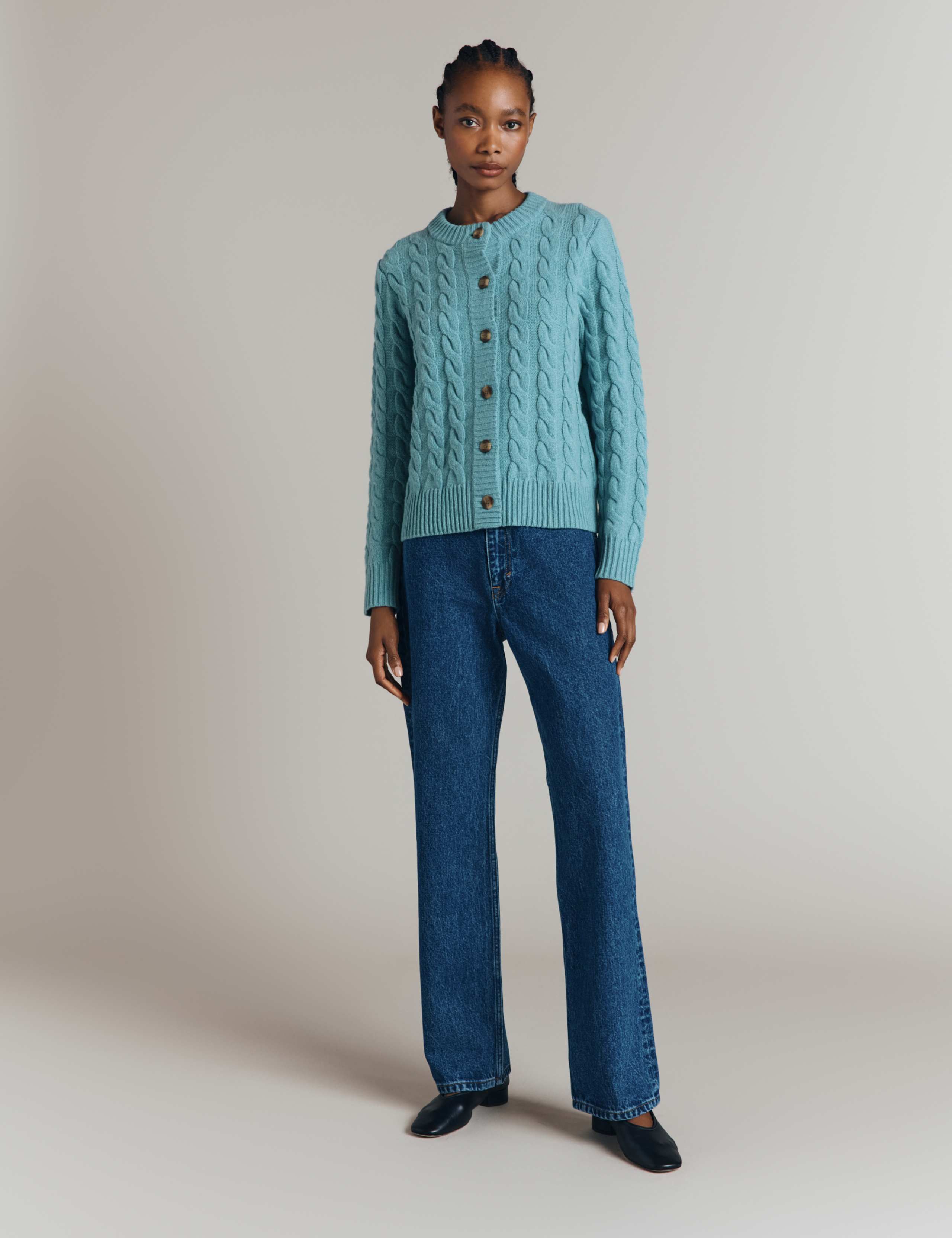 Wool Rich Cable Knit Cardigan 4 of 4