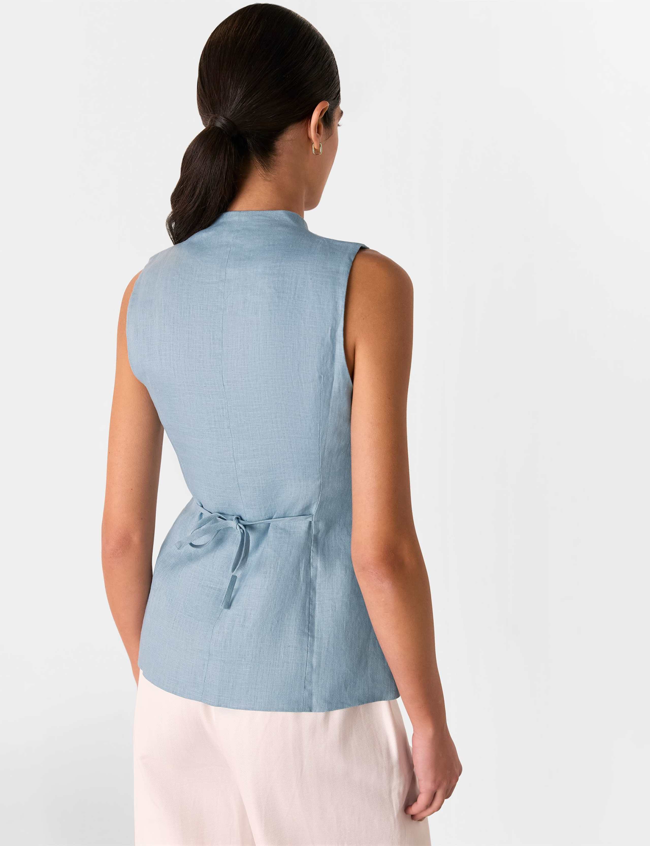 Pure Linen Waistcoat 3 of 4