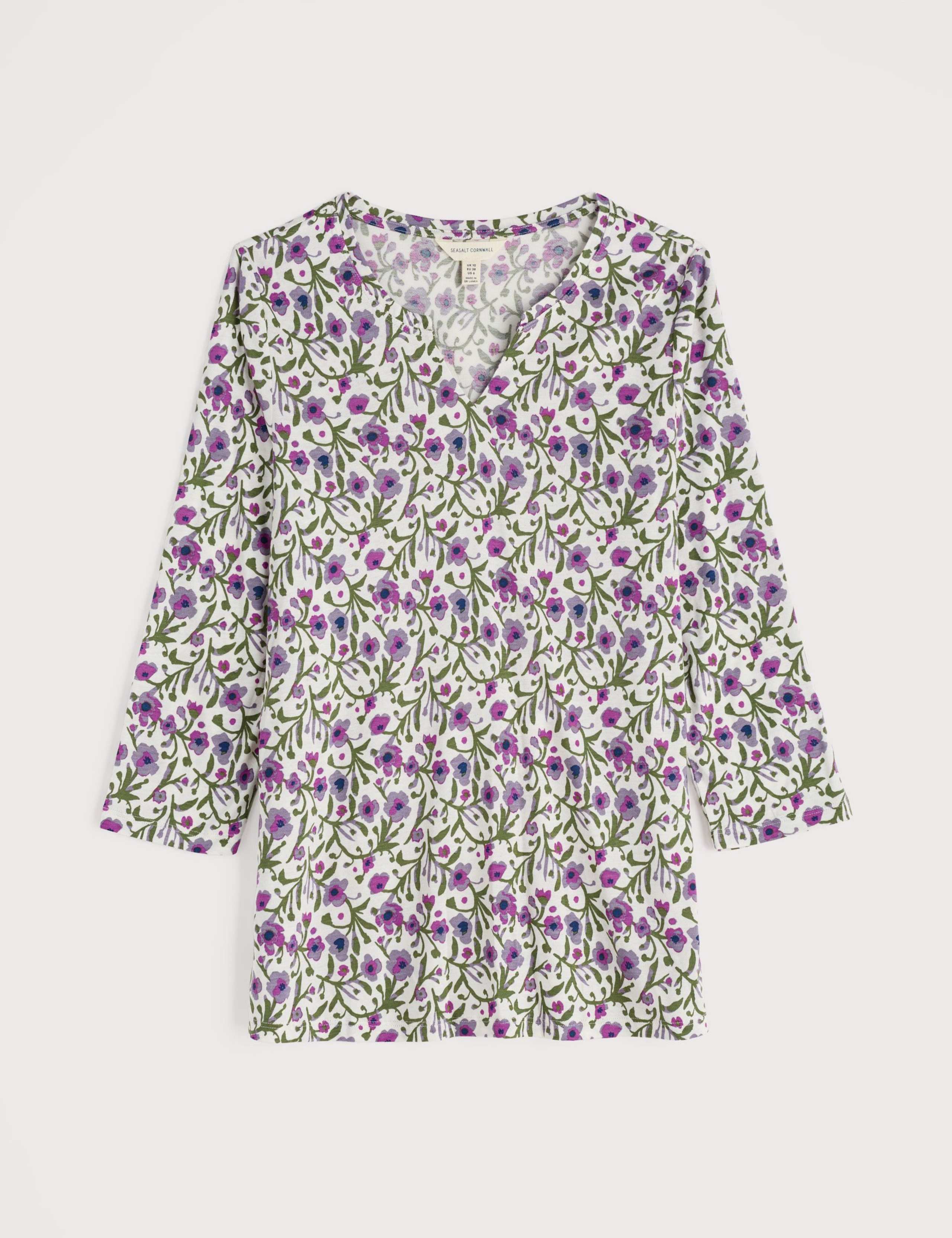 Cotton Blend Floral Relaxed Top 2 of 5