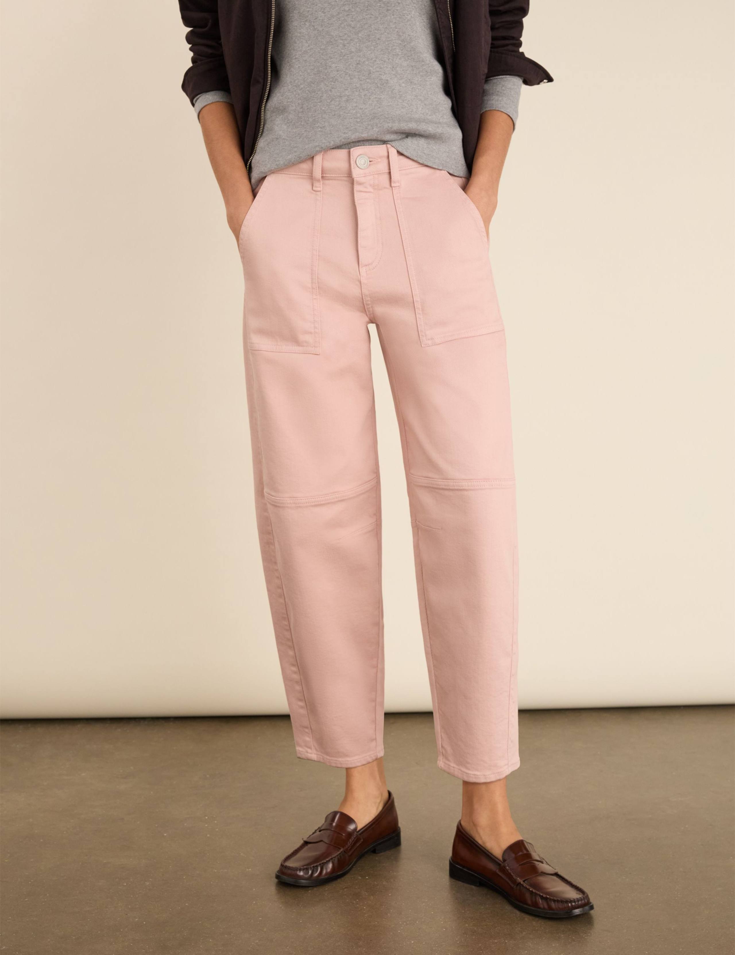 High Waisted Cargo Barrel Leg Jeans 4 of 5