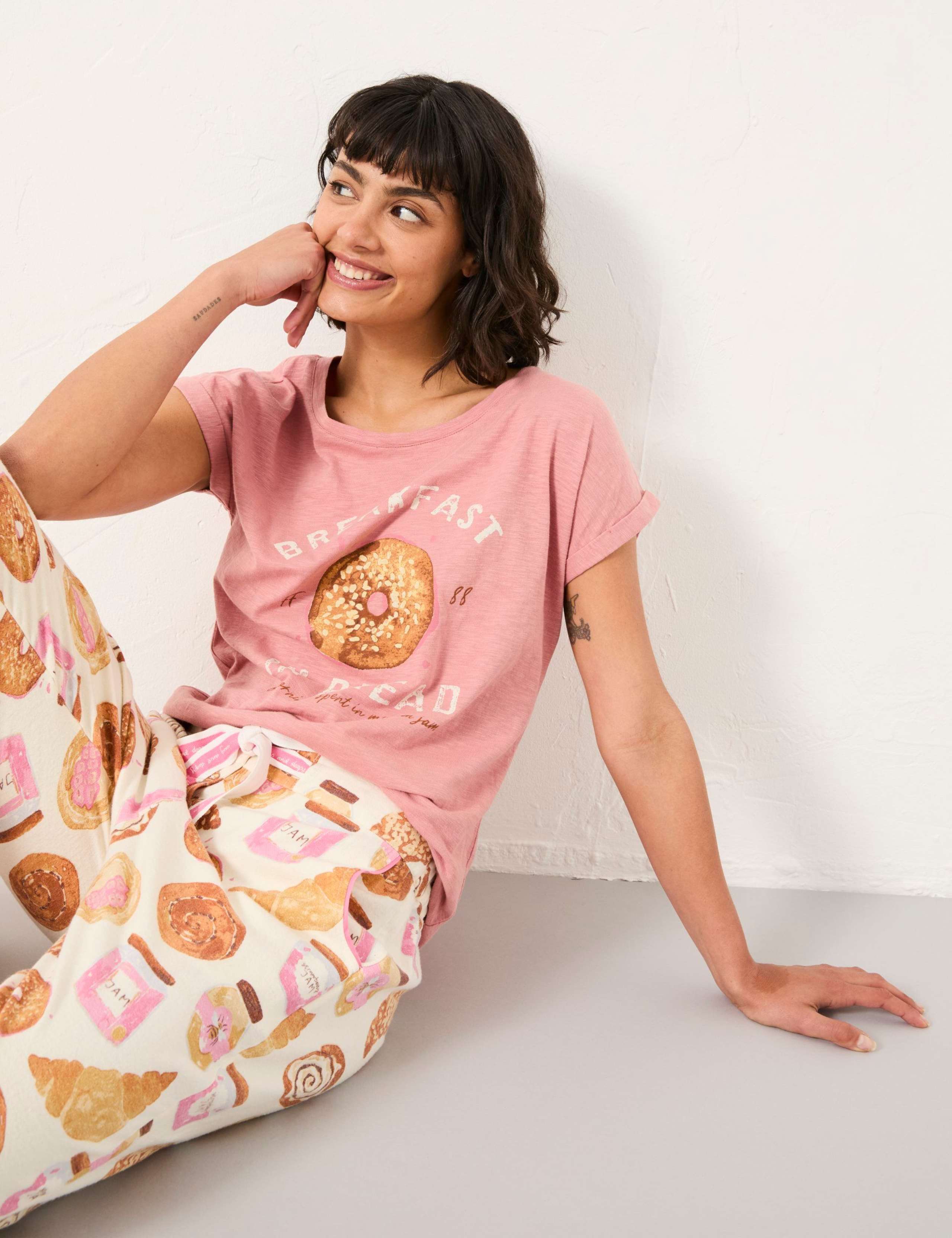 Pure Cotton Breakfast in Bed Pyjama Top 3 of 5