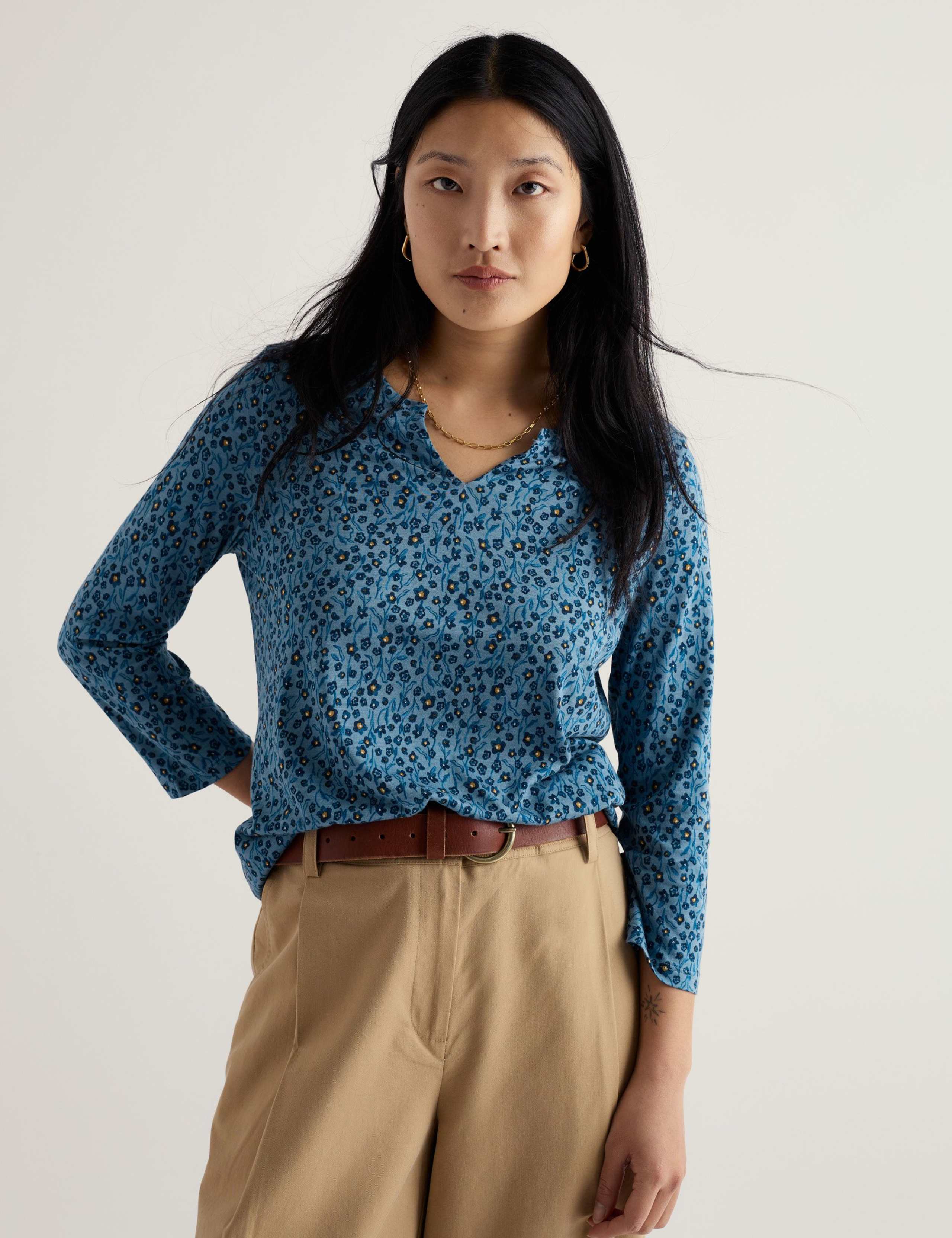 Cotton Blend Floral Top 3 of 5