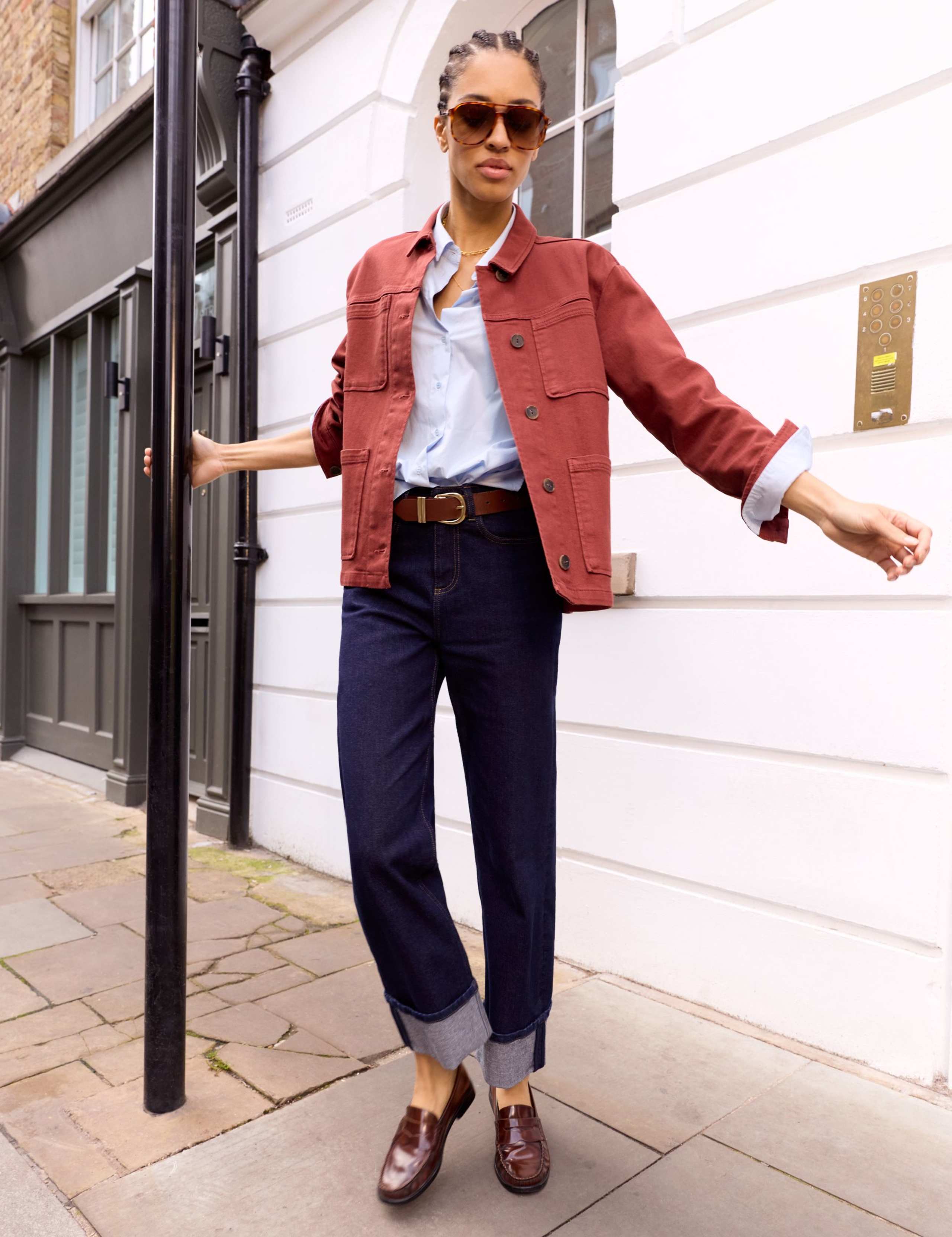 Denim Relaxed Utility Jacket 1 of 6