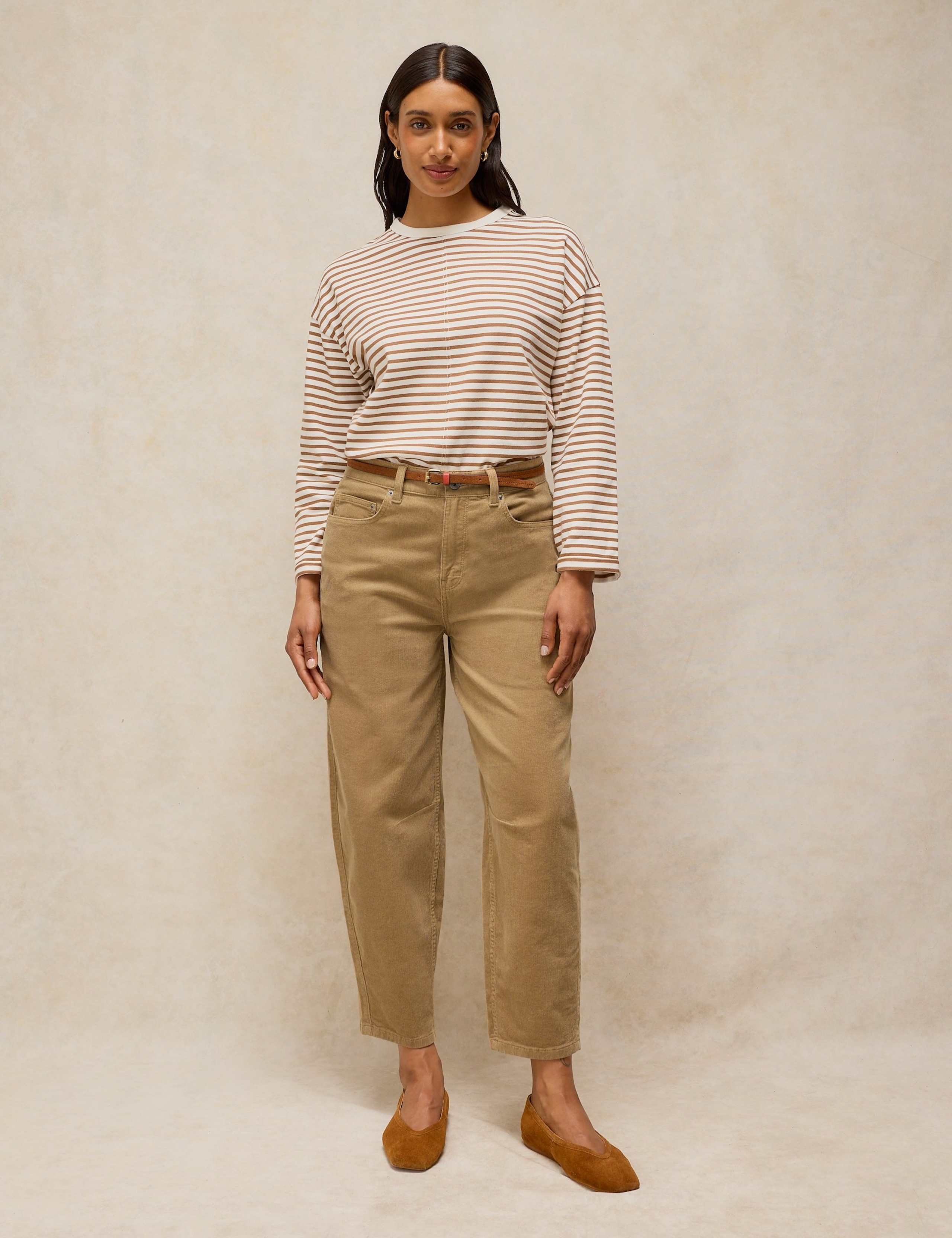 Cotton Rich Cord Barrel Leg Trousers 3 of 6