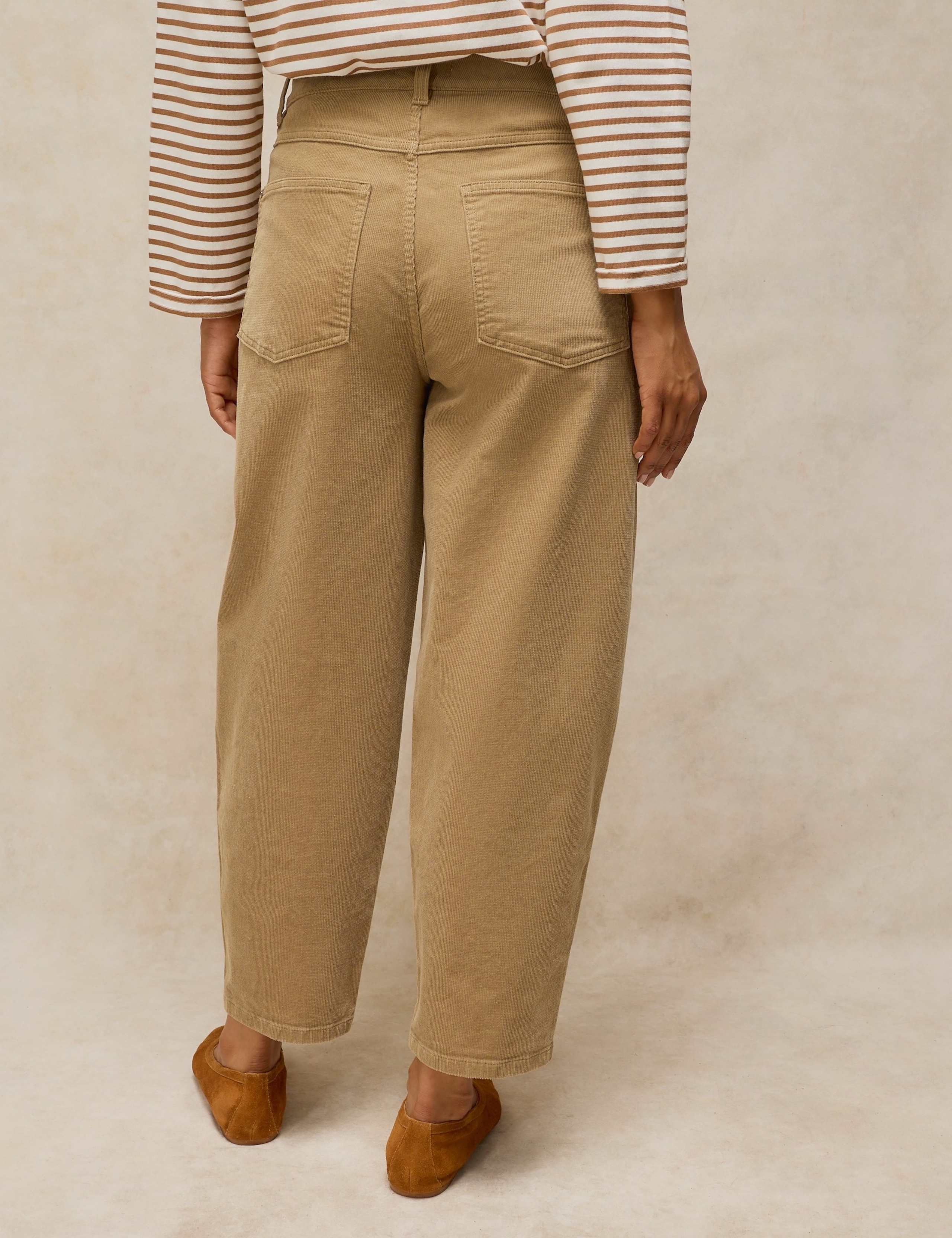 Cotton Rich Cord Barrel Leg Trousers 4 of 6