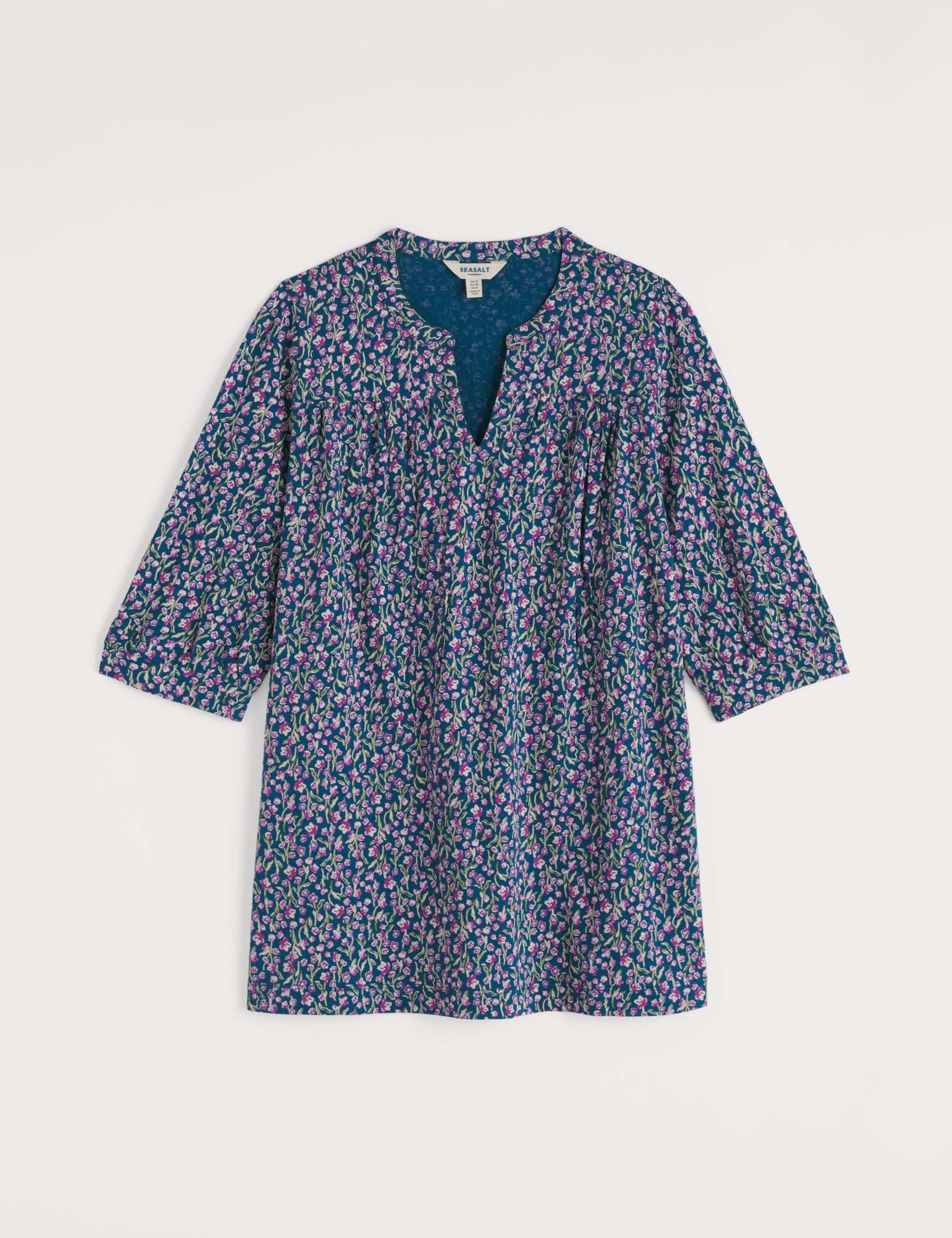 Pure Cotton Floral Relaxed Tunic 2 of 5