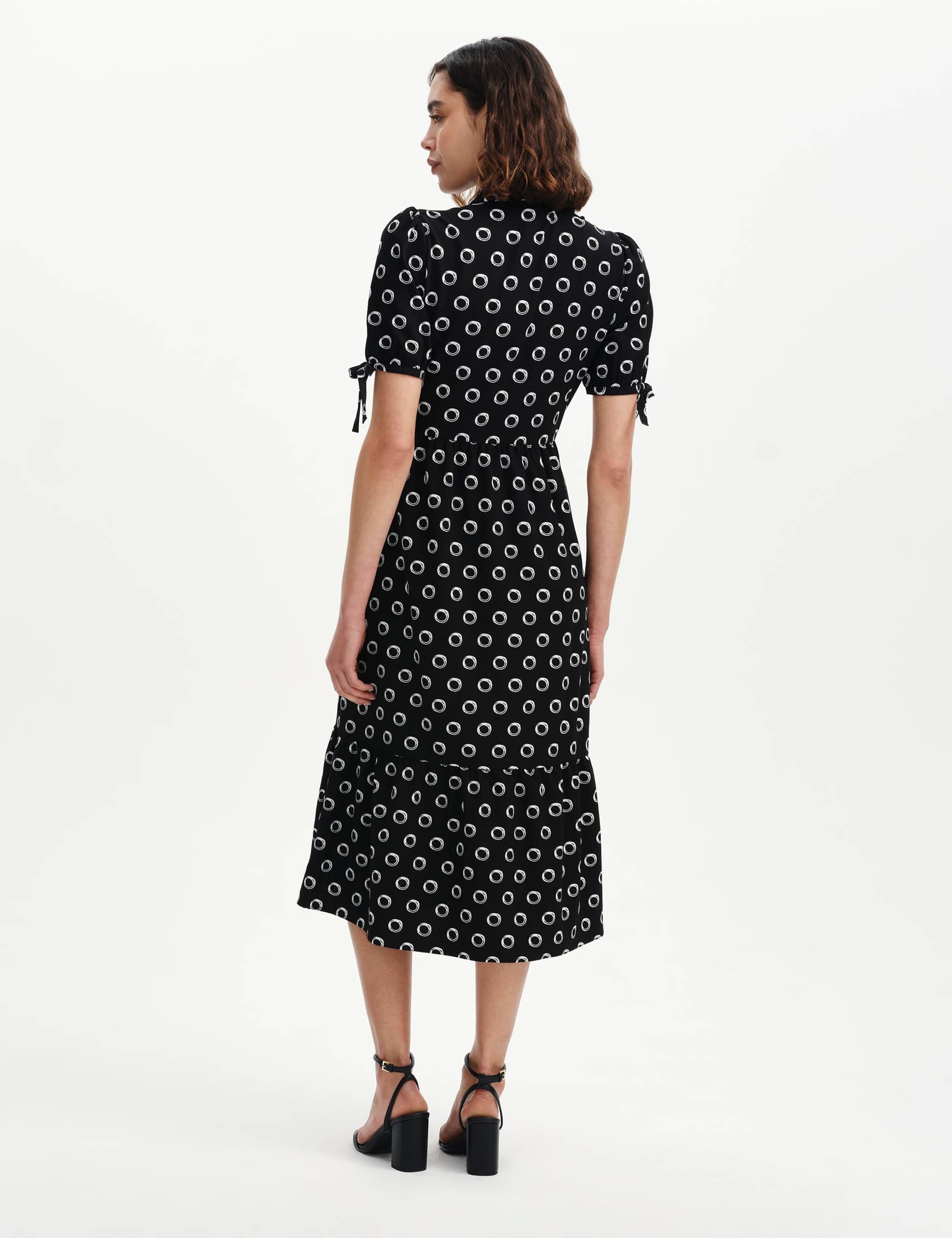 Printed Midi Tiered Shirt Dress 6 of 6