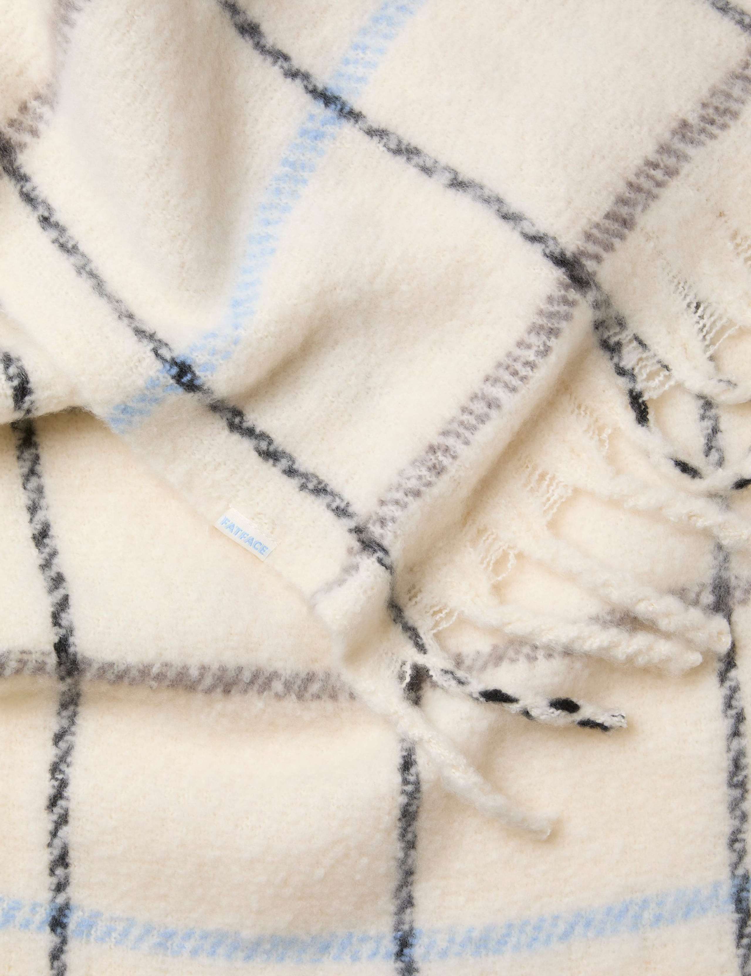 Checked Tassel Scarf 2 of 2