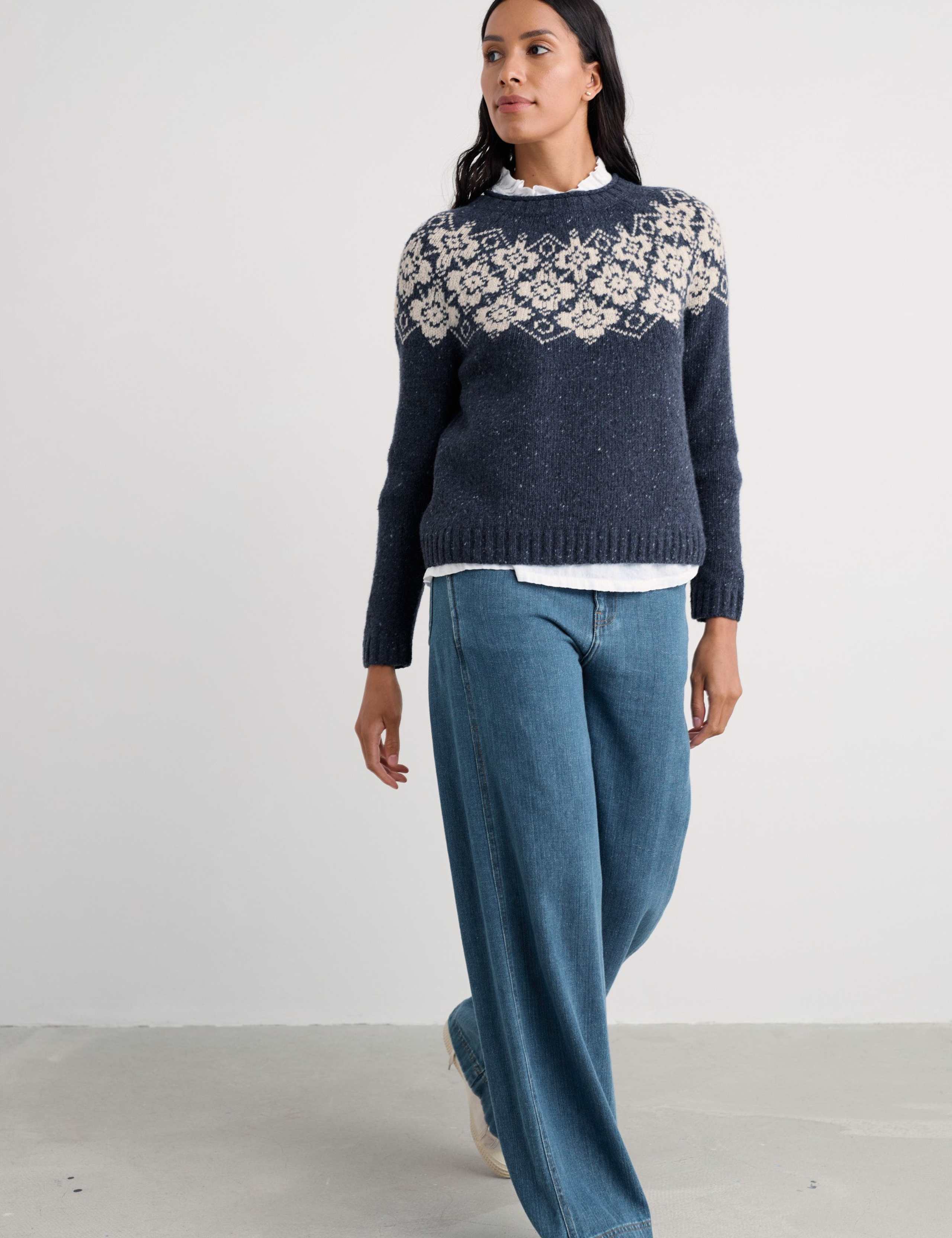 Merino Wool Rich Fair Isle Jumper 3 of 6