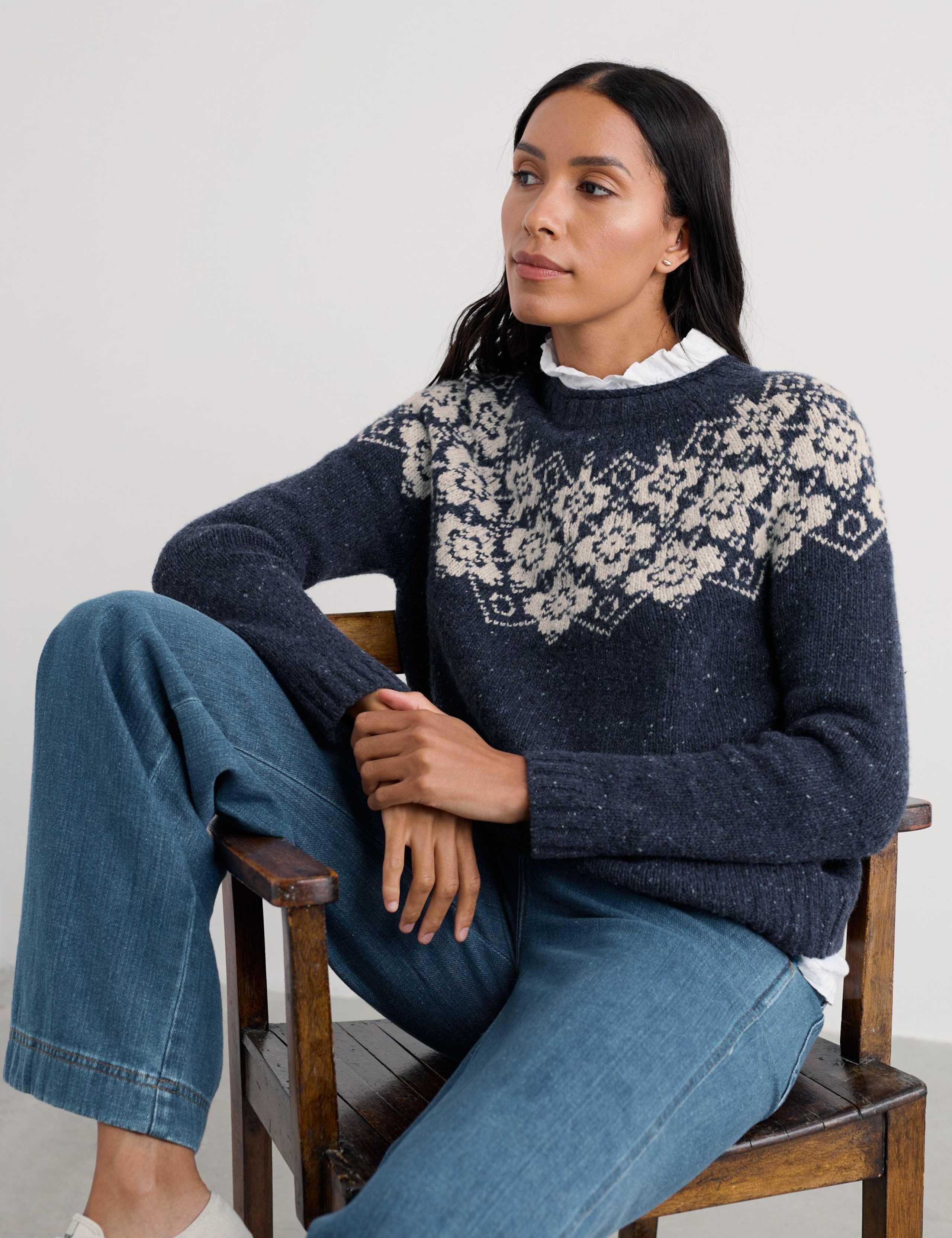 Merino Wool Rich Fair Isle Jumper 4 of 6