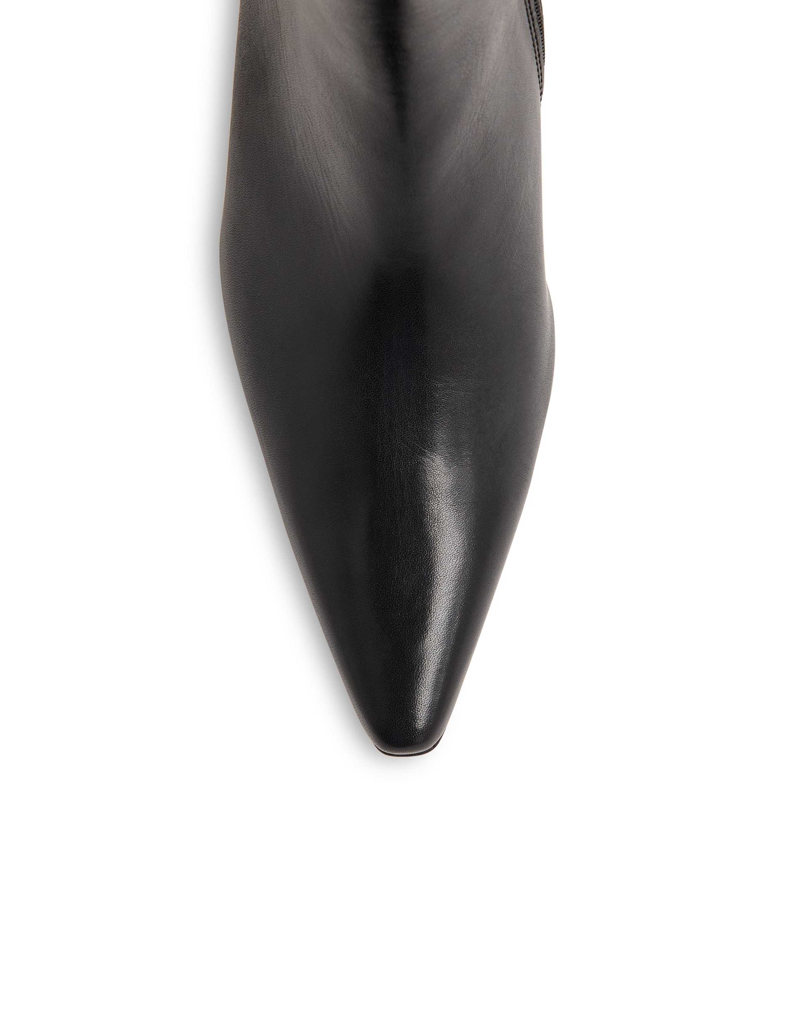 Leather Kitten Heel Pointed Ankle Boots 3 of 3