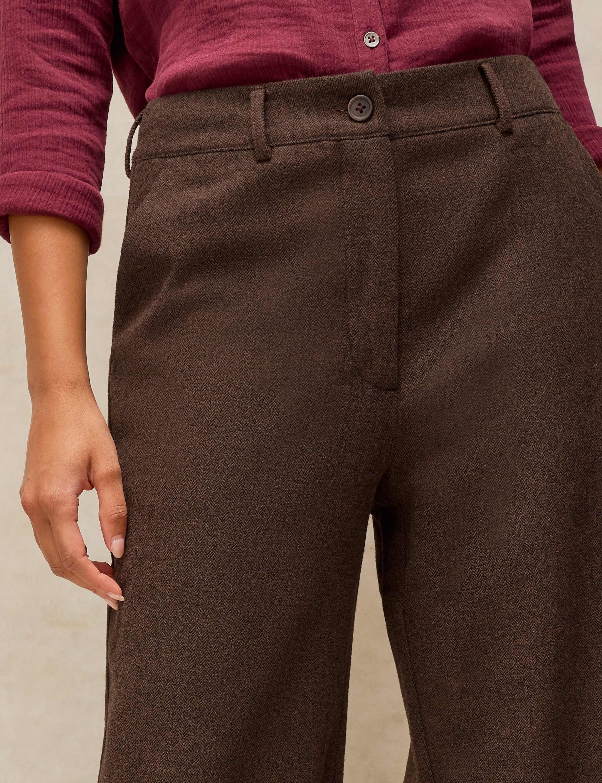 Tweed Wide Leg Trousers with Wool 5 of 6