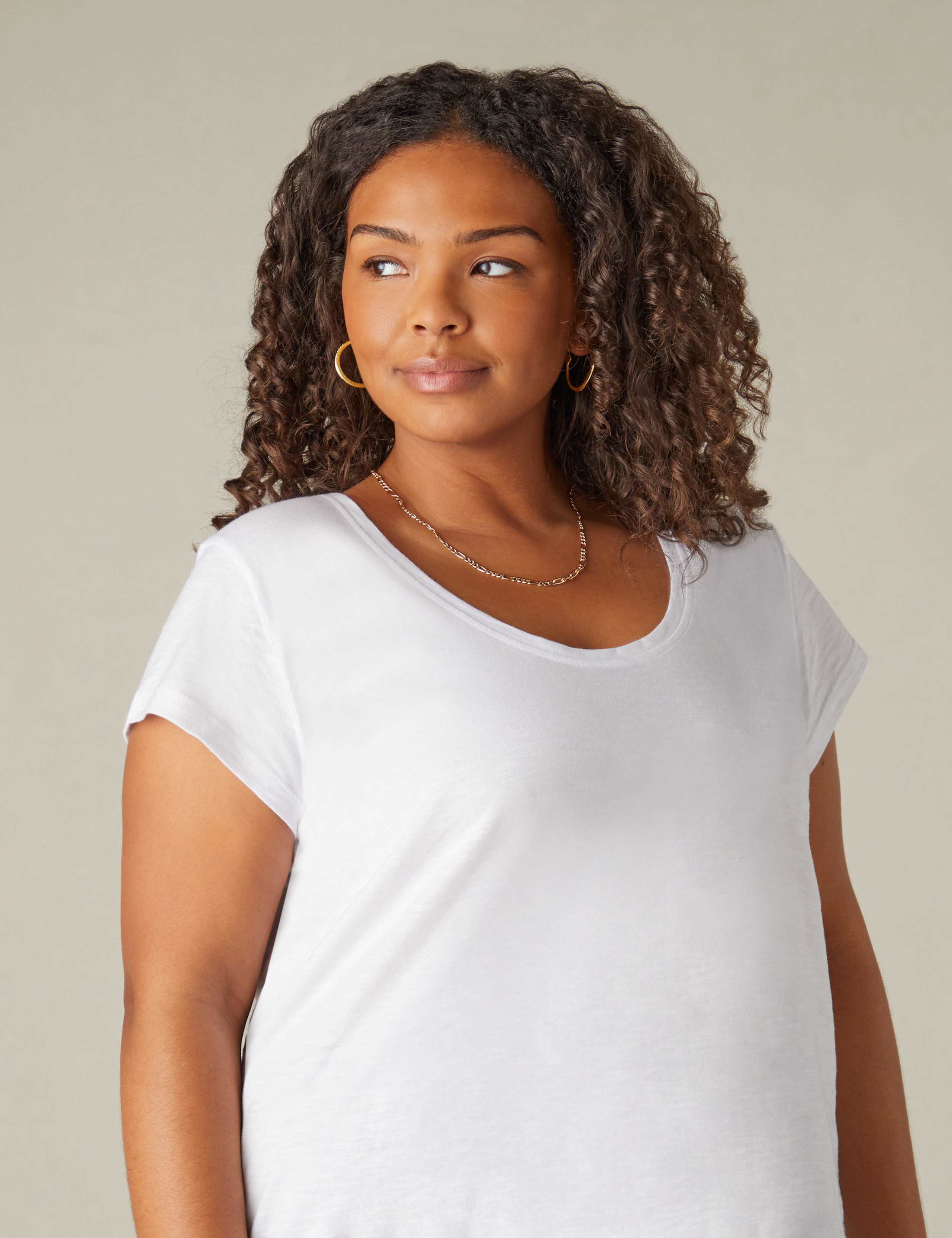 Pure Cotton Scoop Neck T-Shirt 7 of 7