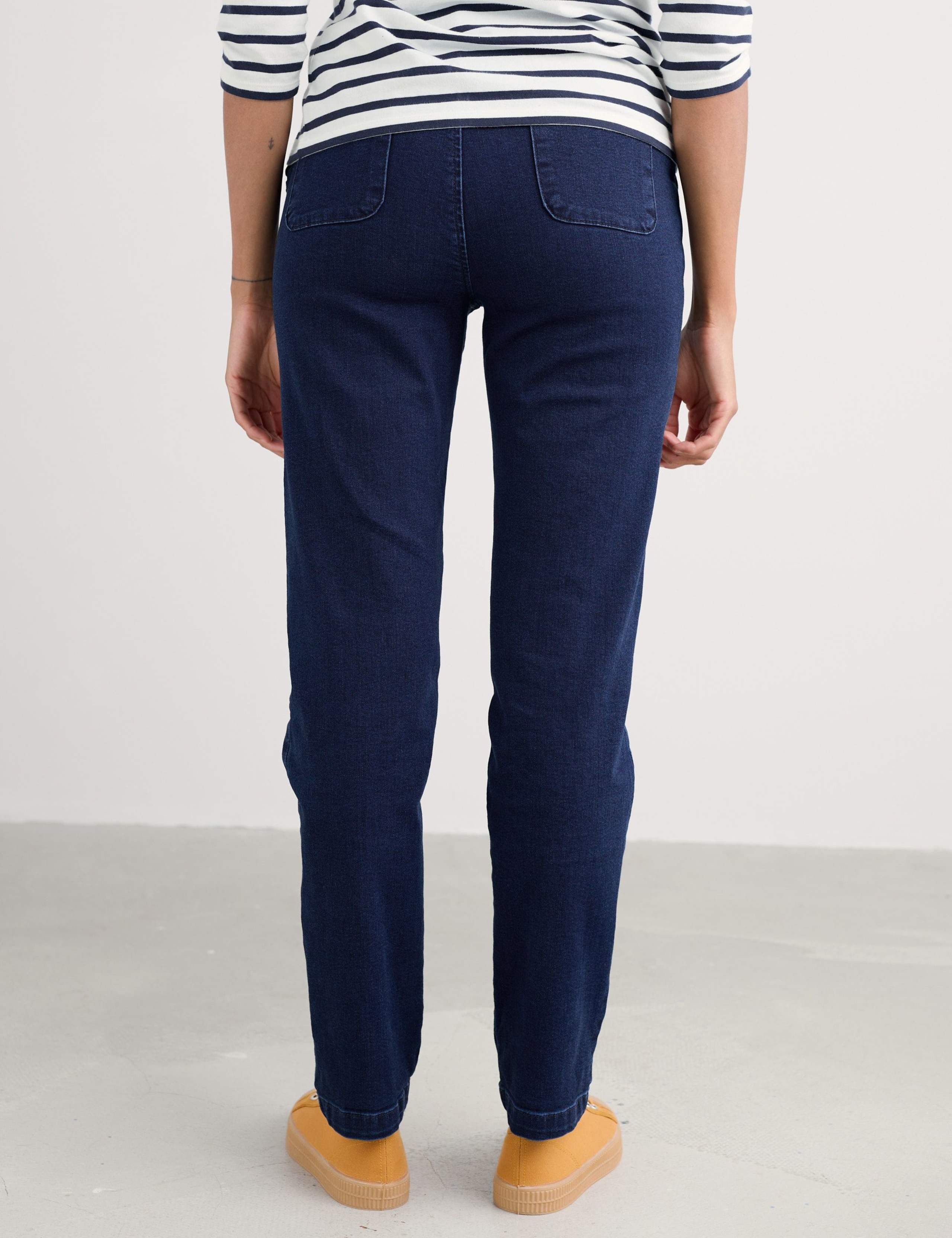 Cotton Rich Tapered Ankle Grazer Trousers 4 of 5