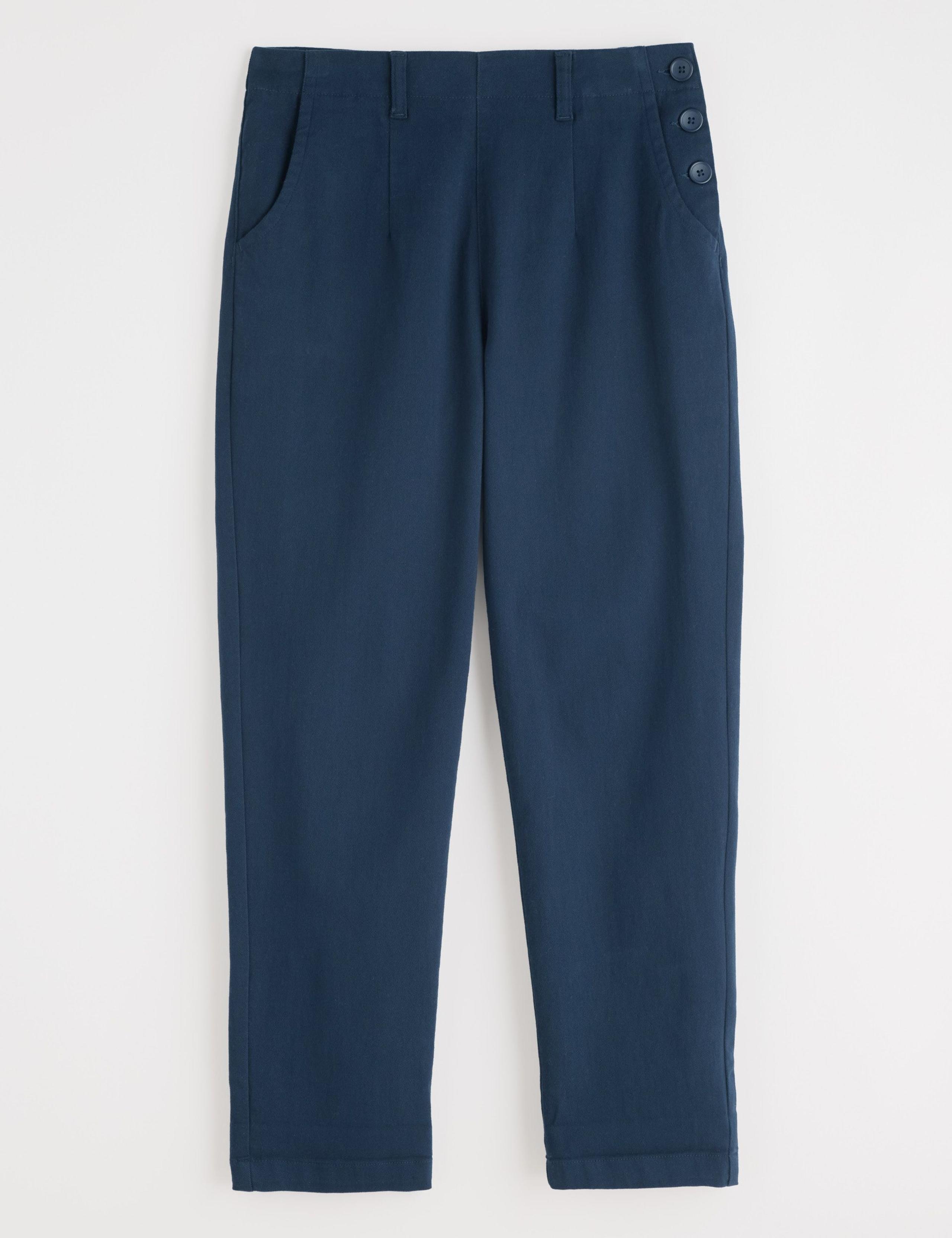 Cotton Rich Tapered Ankle Grazer Trousers 2 of 5