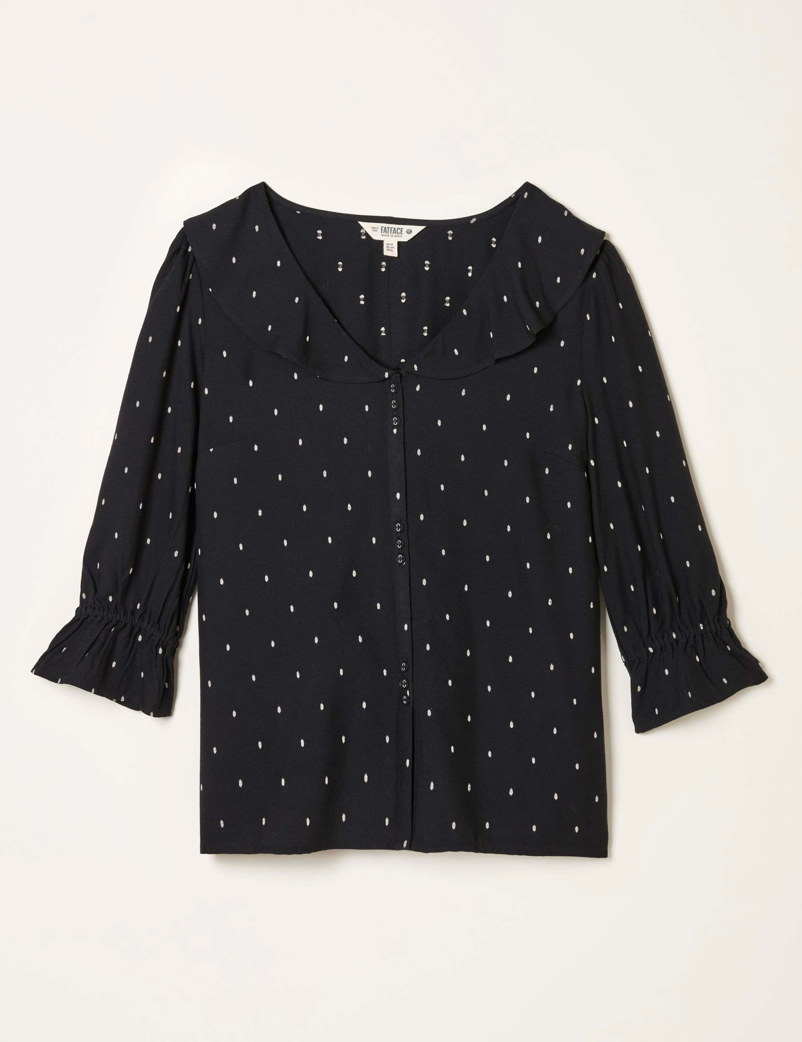 Printed V-Neck Button Through Blouse 2 of 3