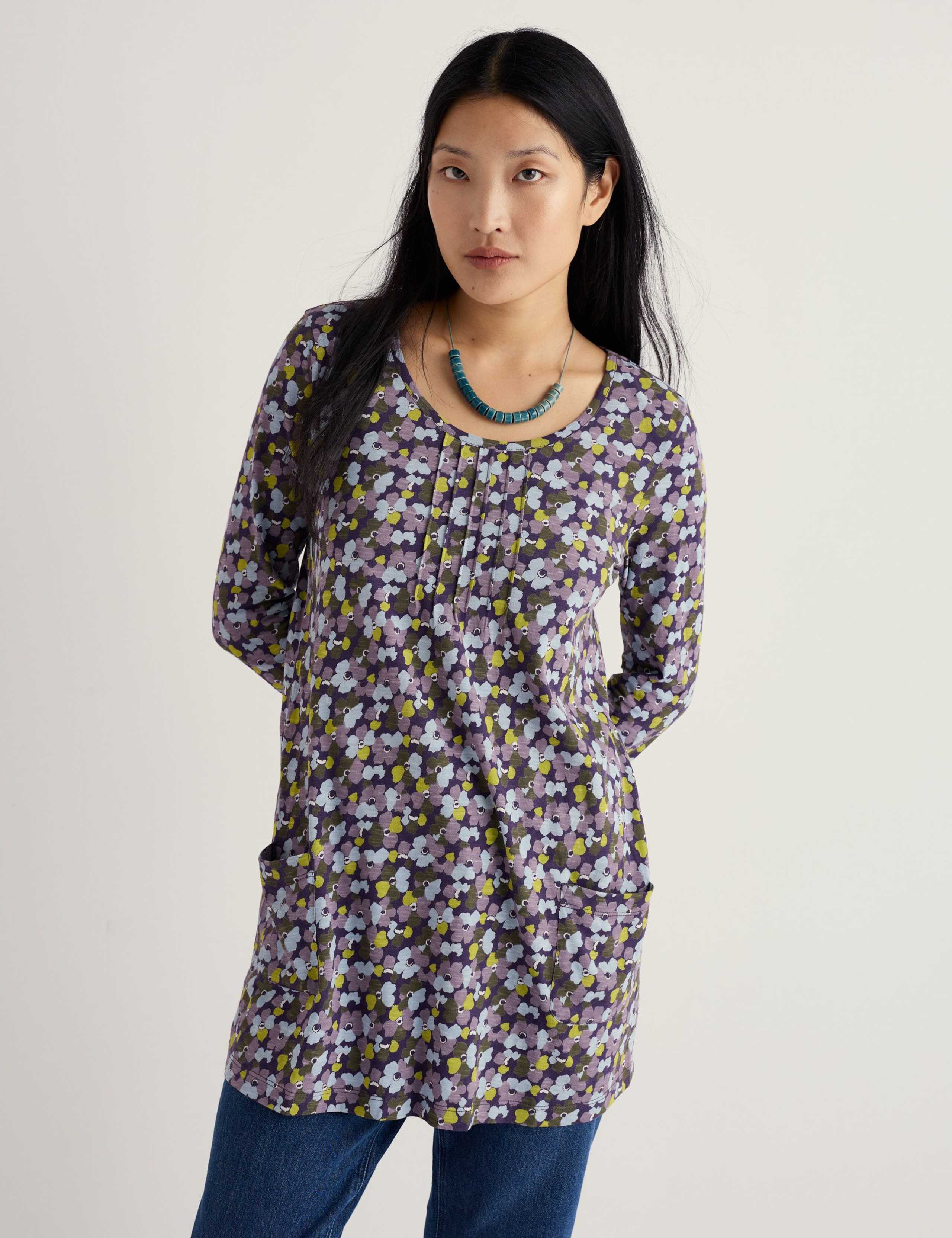 Pure Cotton Floral Tunic 3 of 5