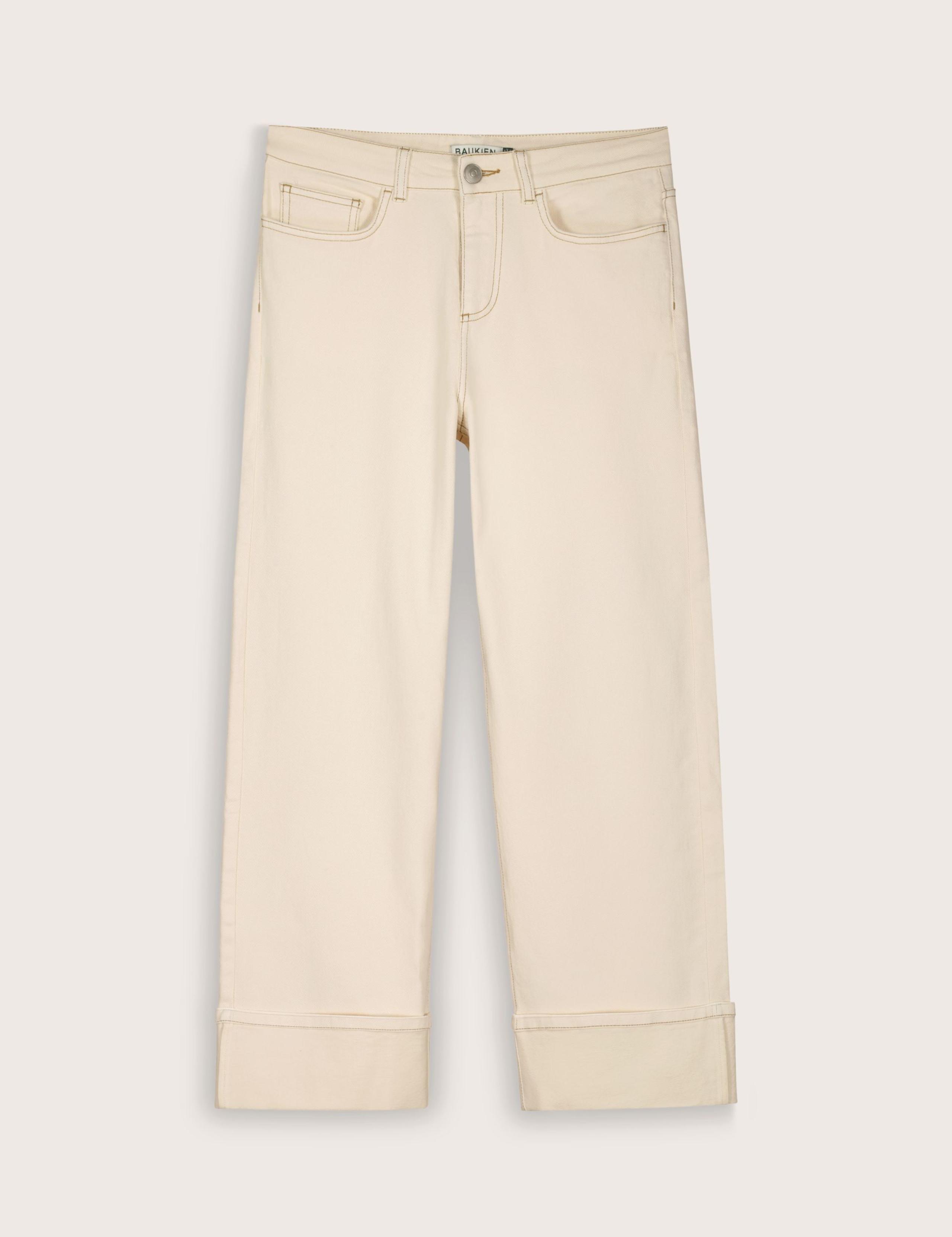 Mid Rise Straight Leg Turn Up Jeans 2 of 7