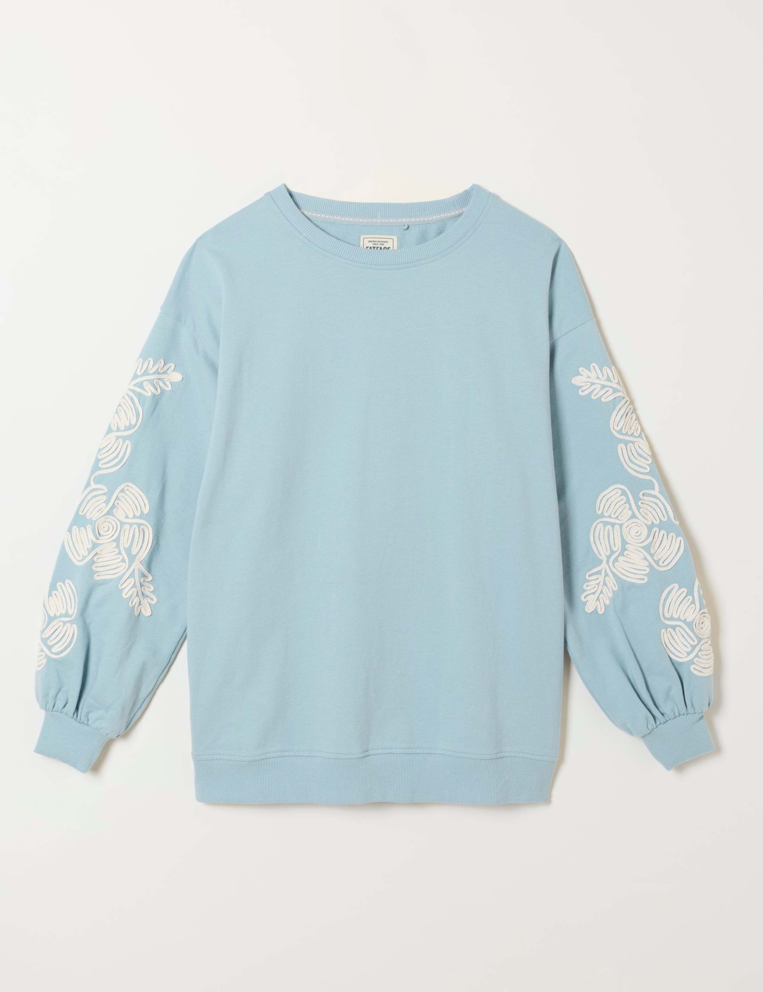 Pure Cotton Embroidered Sweatshirt 2 of 5