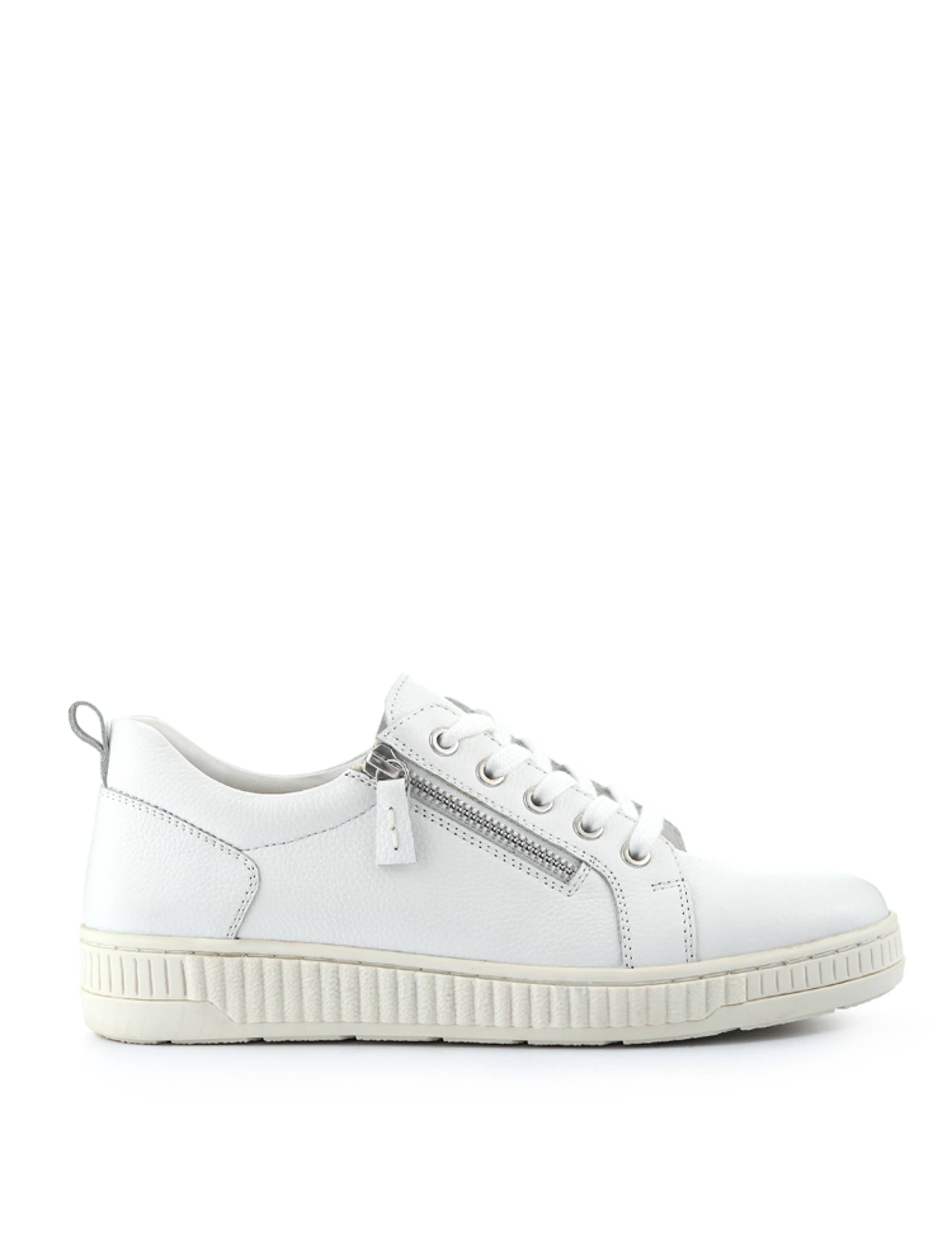 Wide Fit Leather Side Detail Trainers 2 of 7