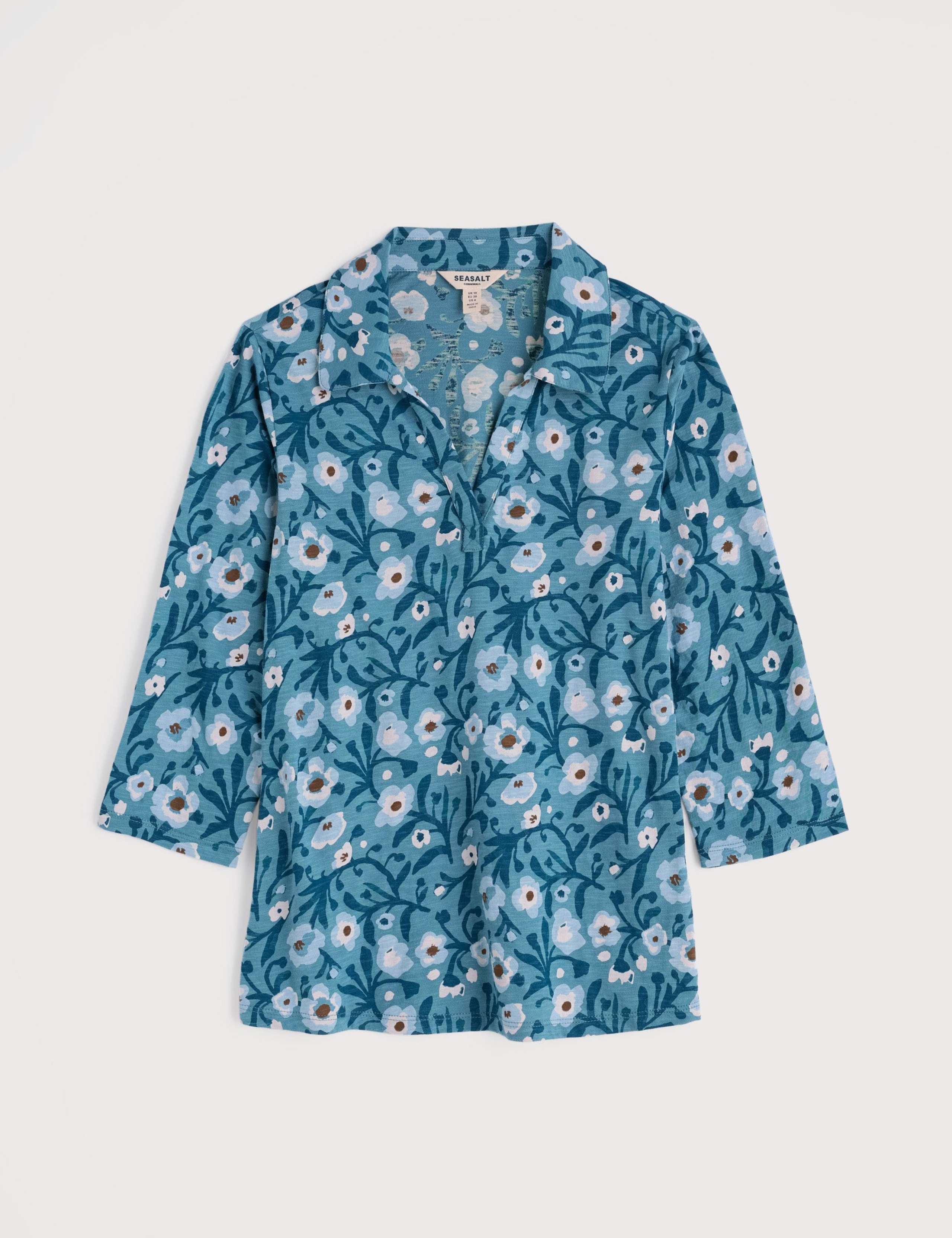 Pure Cotton Floral Collared Shirt 2 of 5