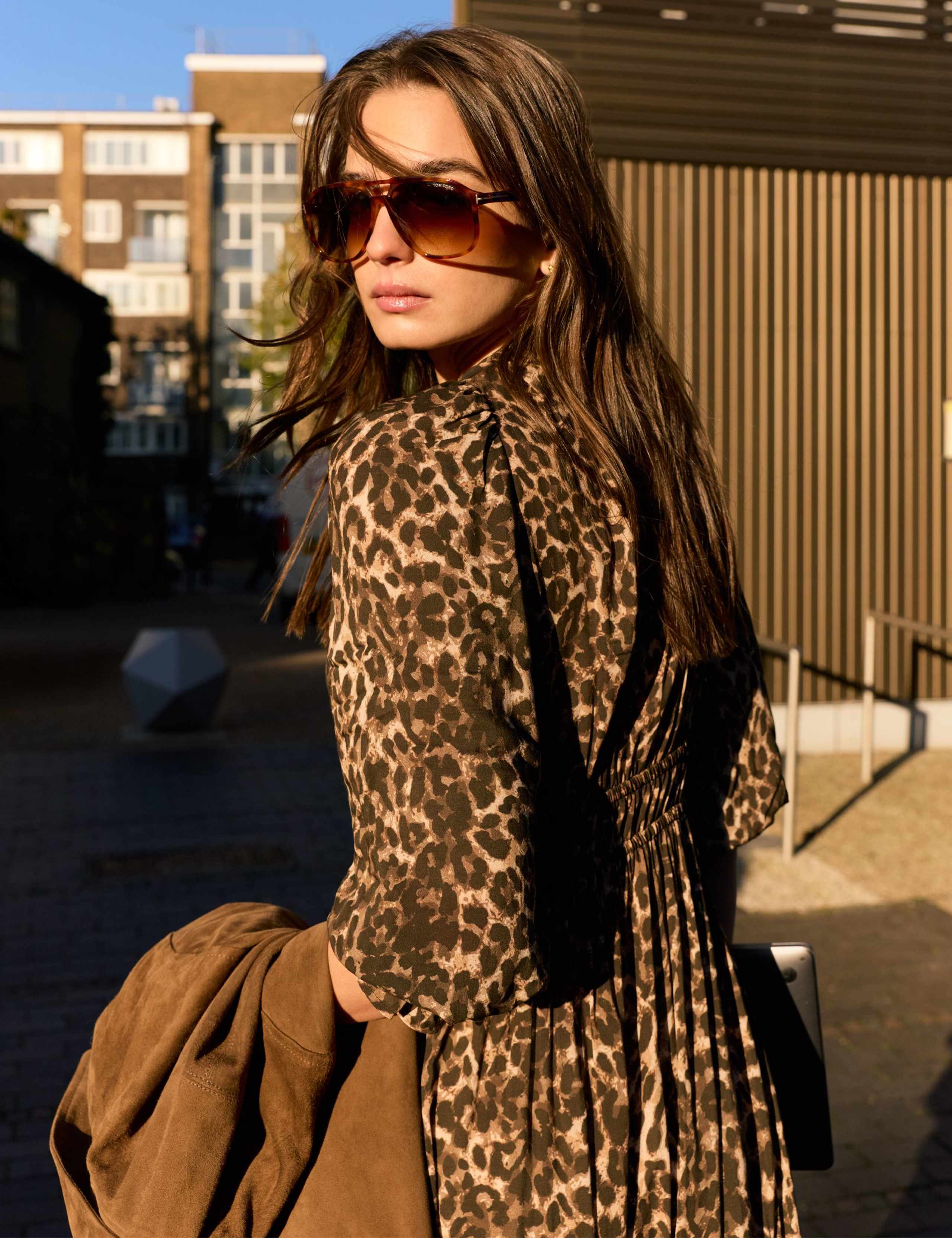 Animal Print Midi Skater Dress 4 of 5