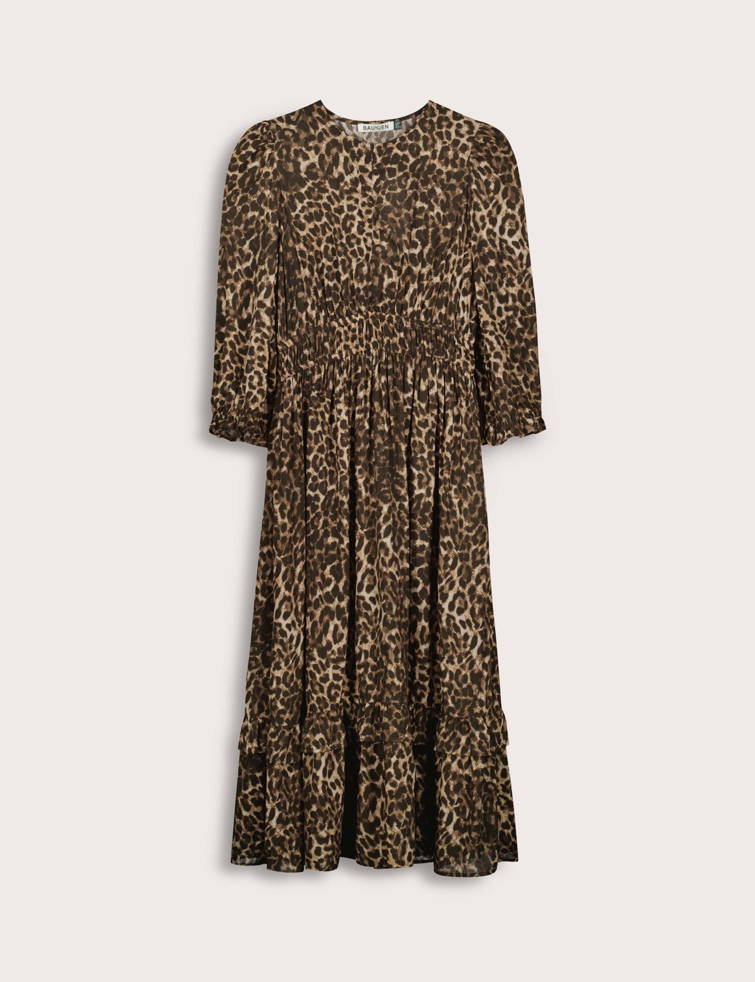 Animal Print Midi Skater Dress 2 of 5