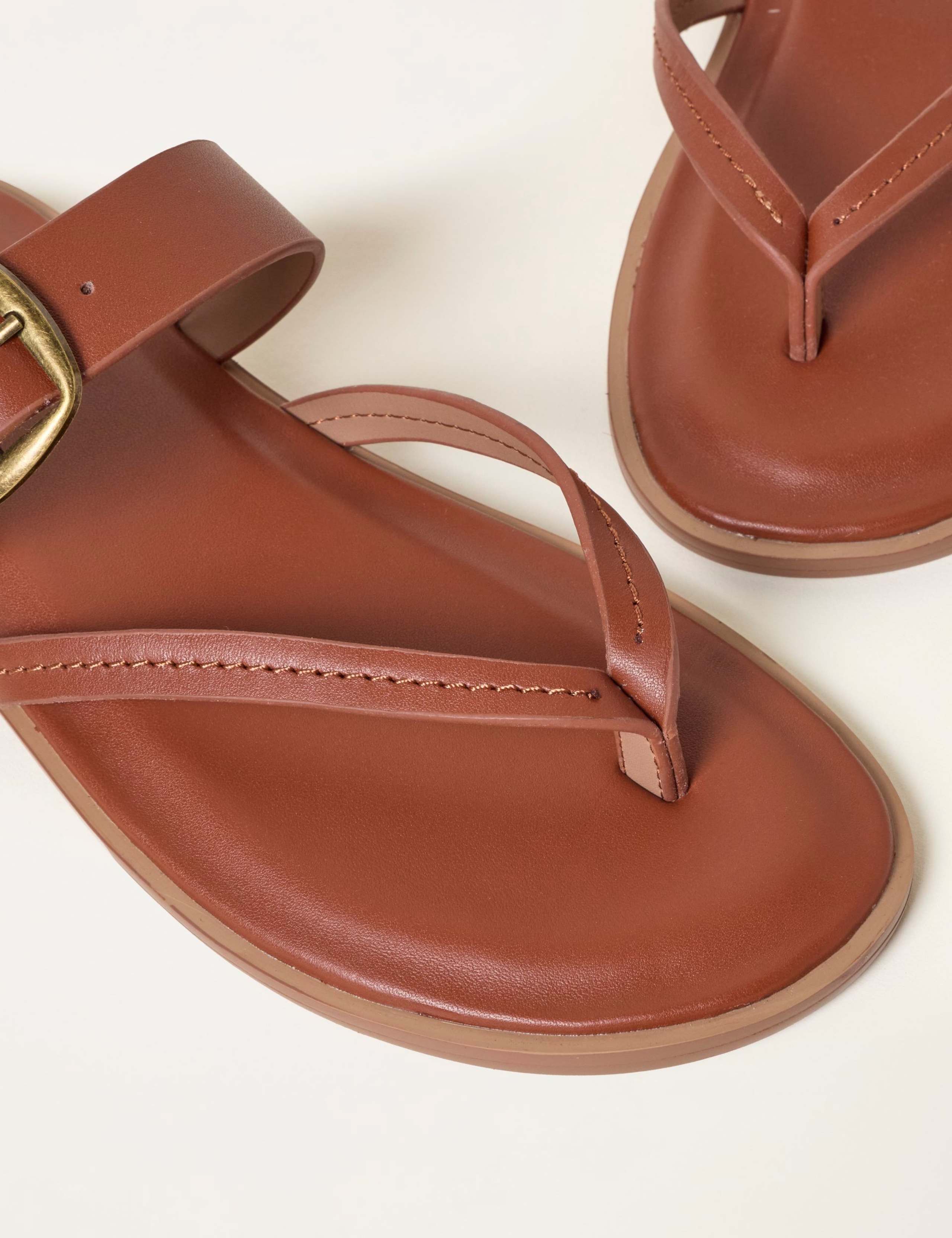 Leather Strappy Flat Sandals 3 of 3