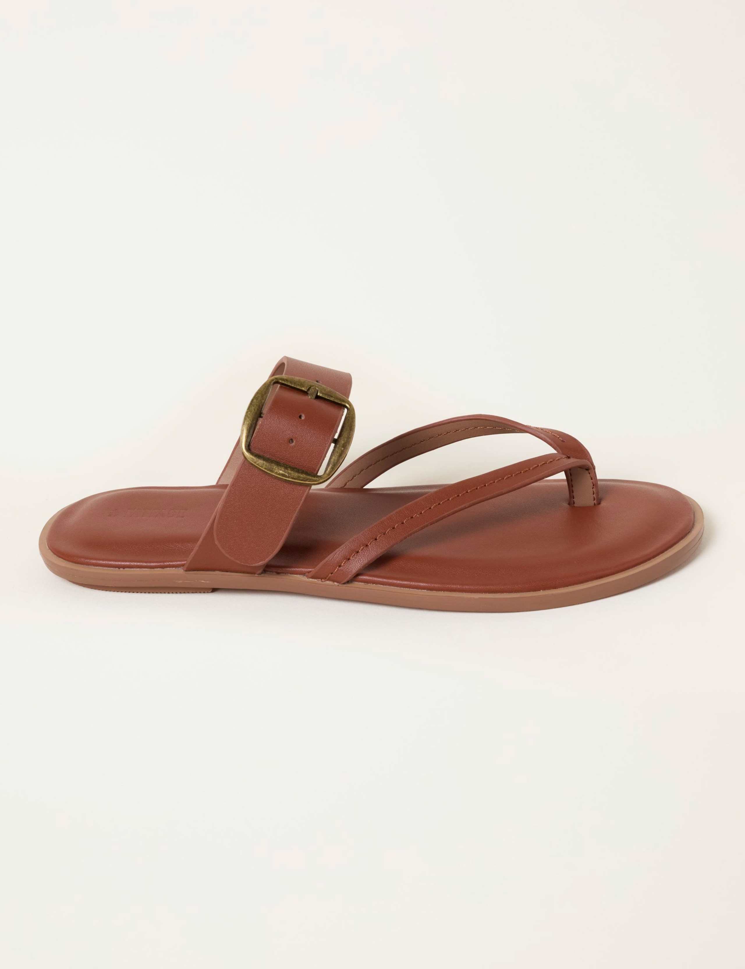 Leather Strappy Flat Sandals 2 of 3