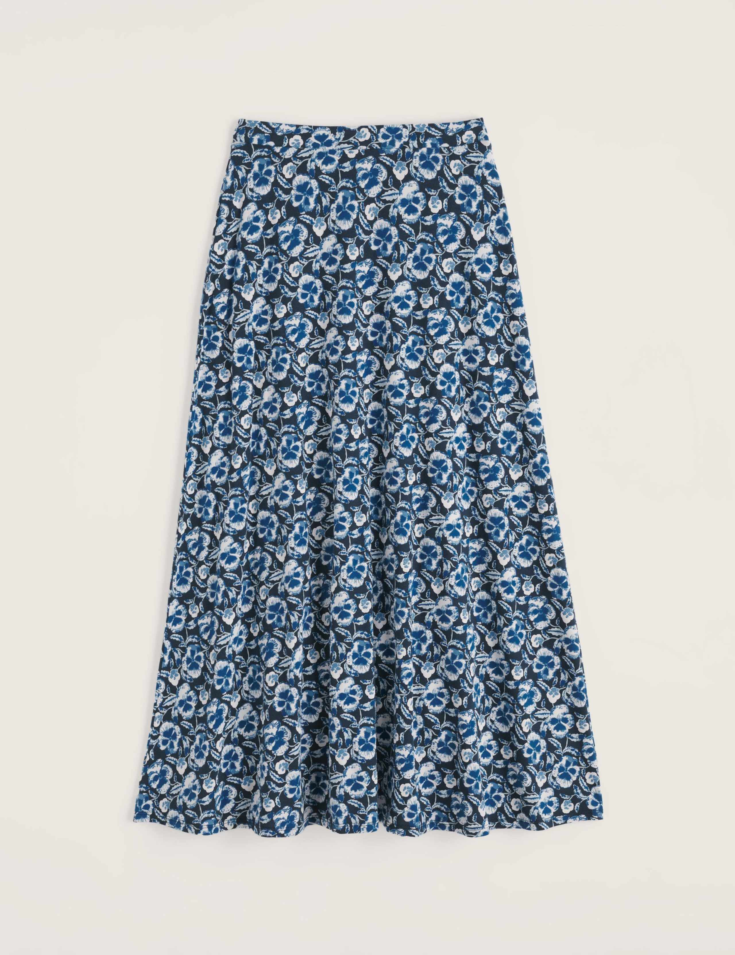 Cotton Rich Floral Midaxi A-Line Skirt 2 of 5