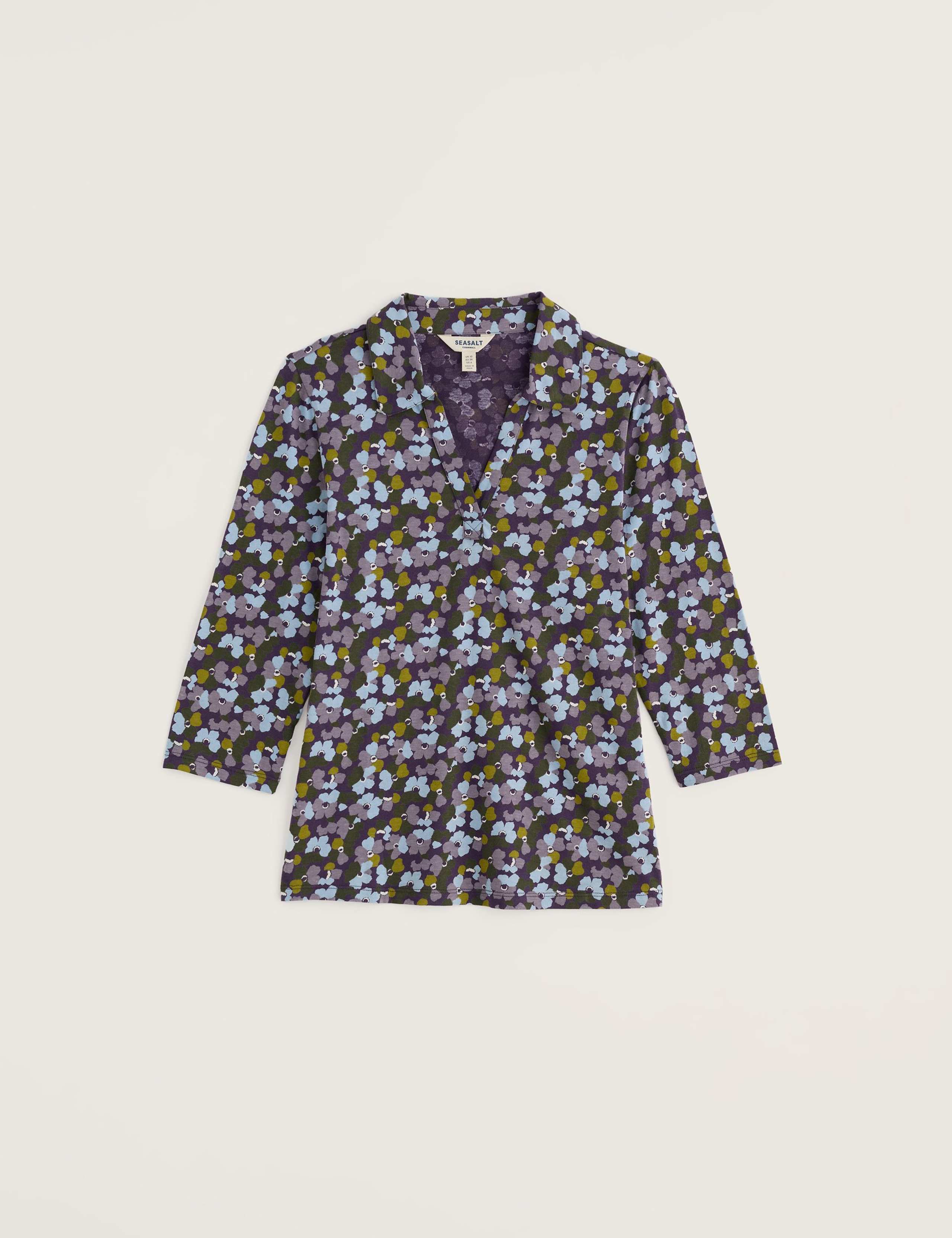 Pure Cotton Floral Collared Shirt 2 of 5