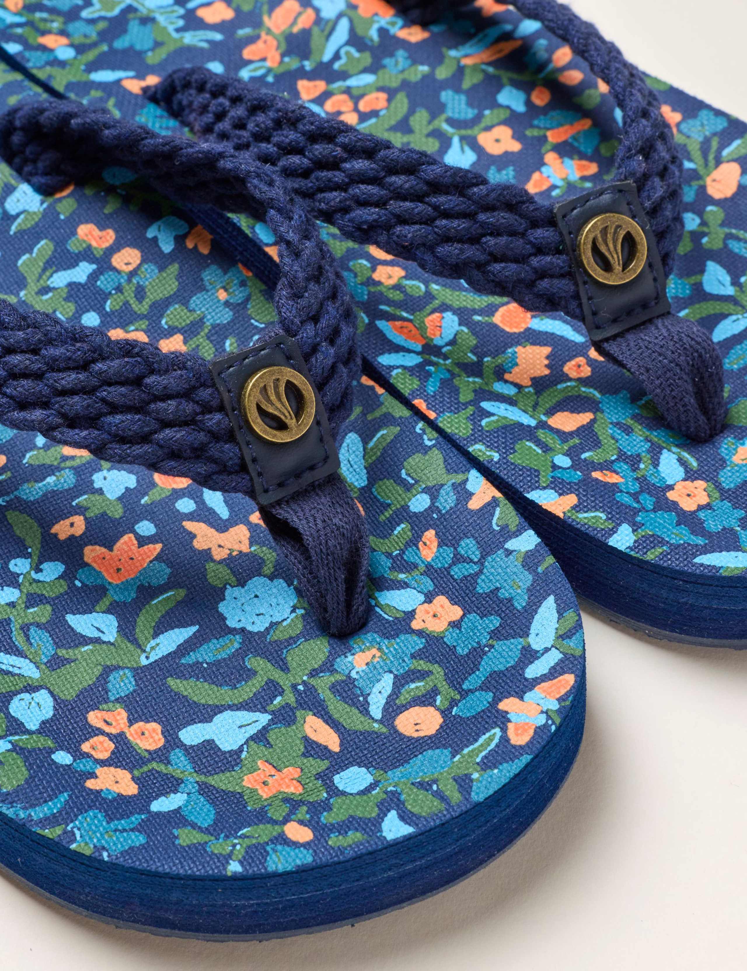 Floral Flat Flip Flops 3 of 3