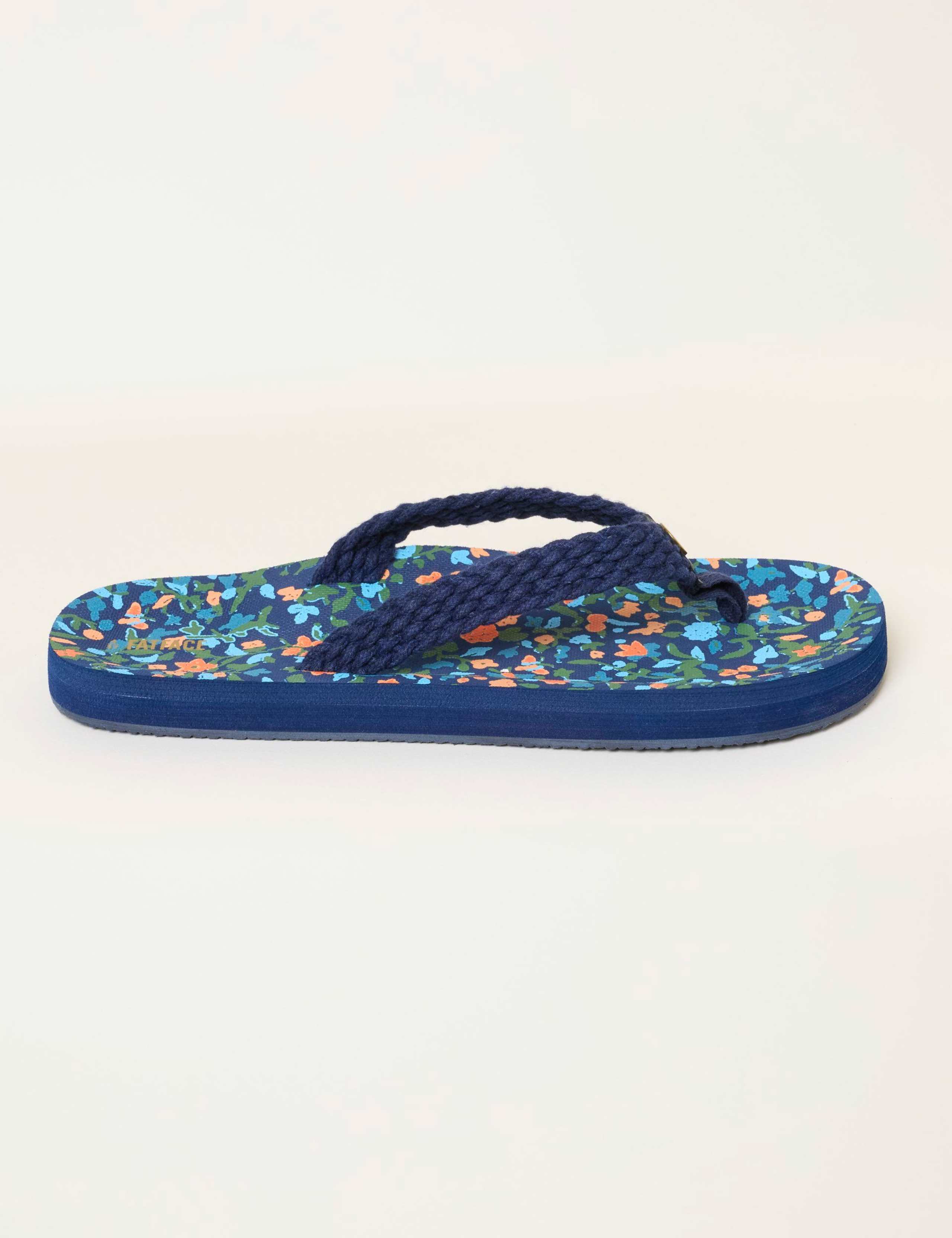 Floral Flat Flip Flops 2 of 3
